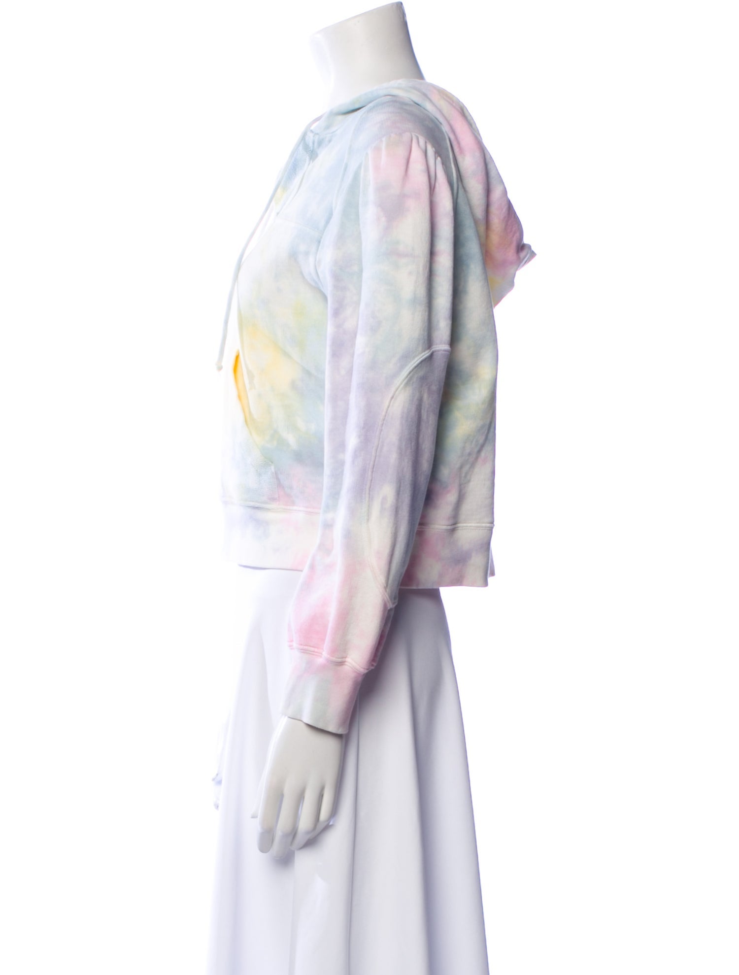 LoveShackFancy Tie-Dye Print V-Neck Sweatshirt