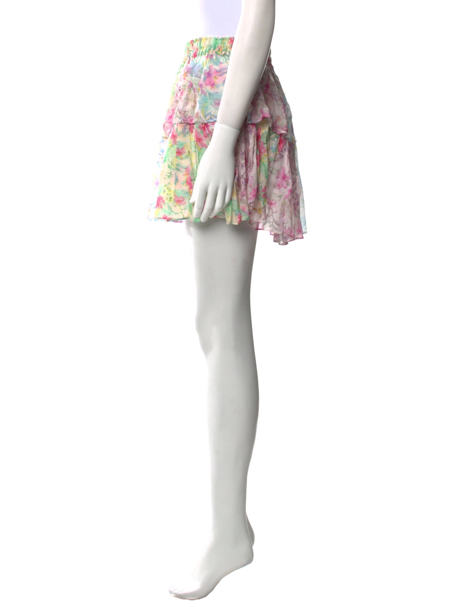 LoveShackFancy Floral Print Mini Skirt w/ Tags