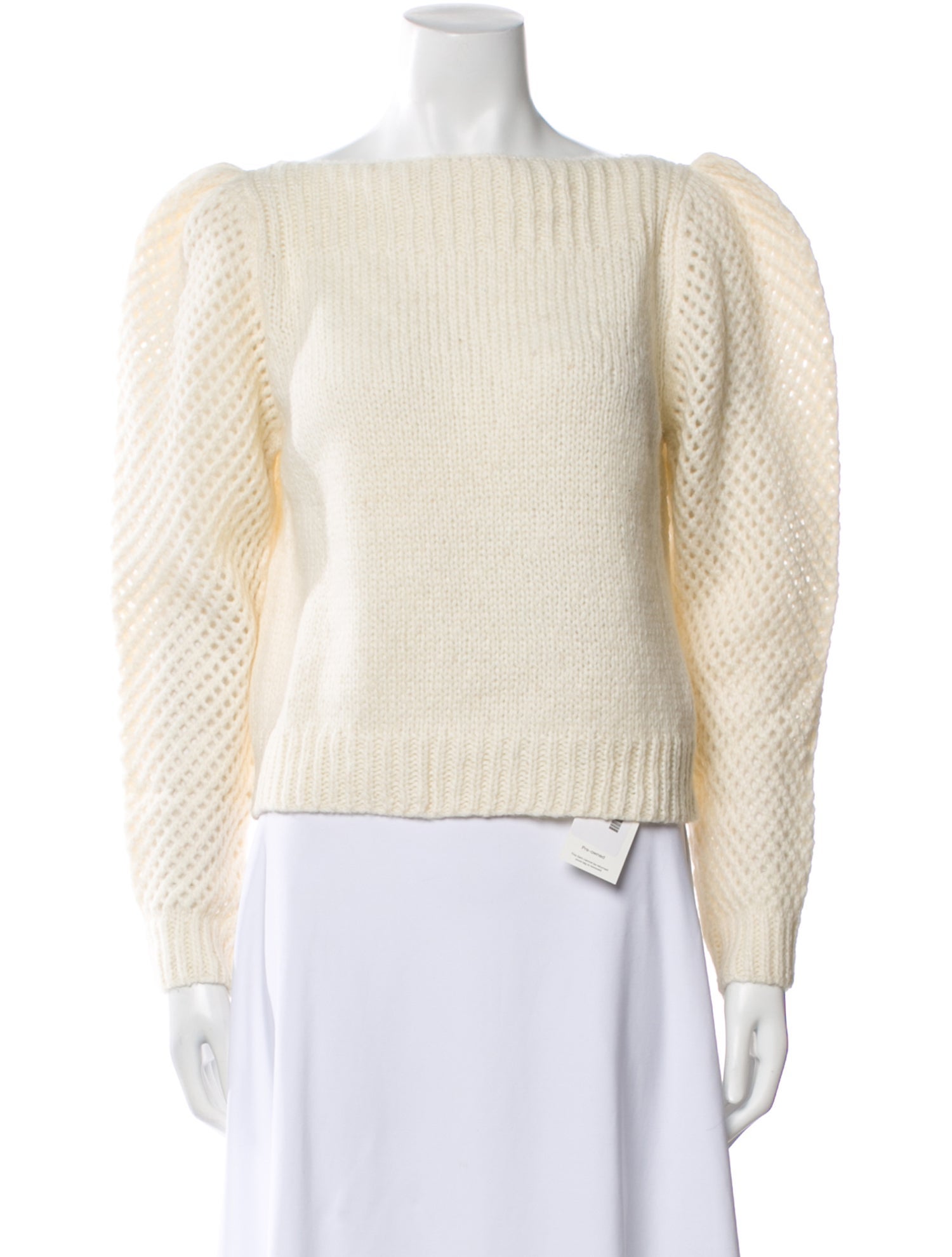 LoveShackFancy Baby Alpaca Bateau Neckline Sweater w/ Tags