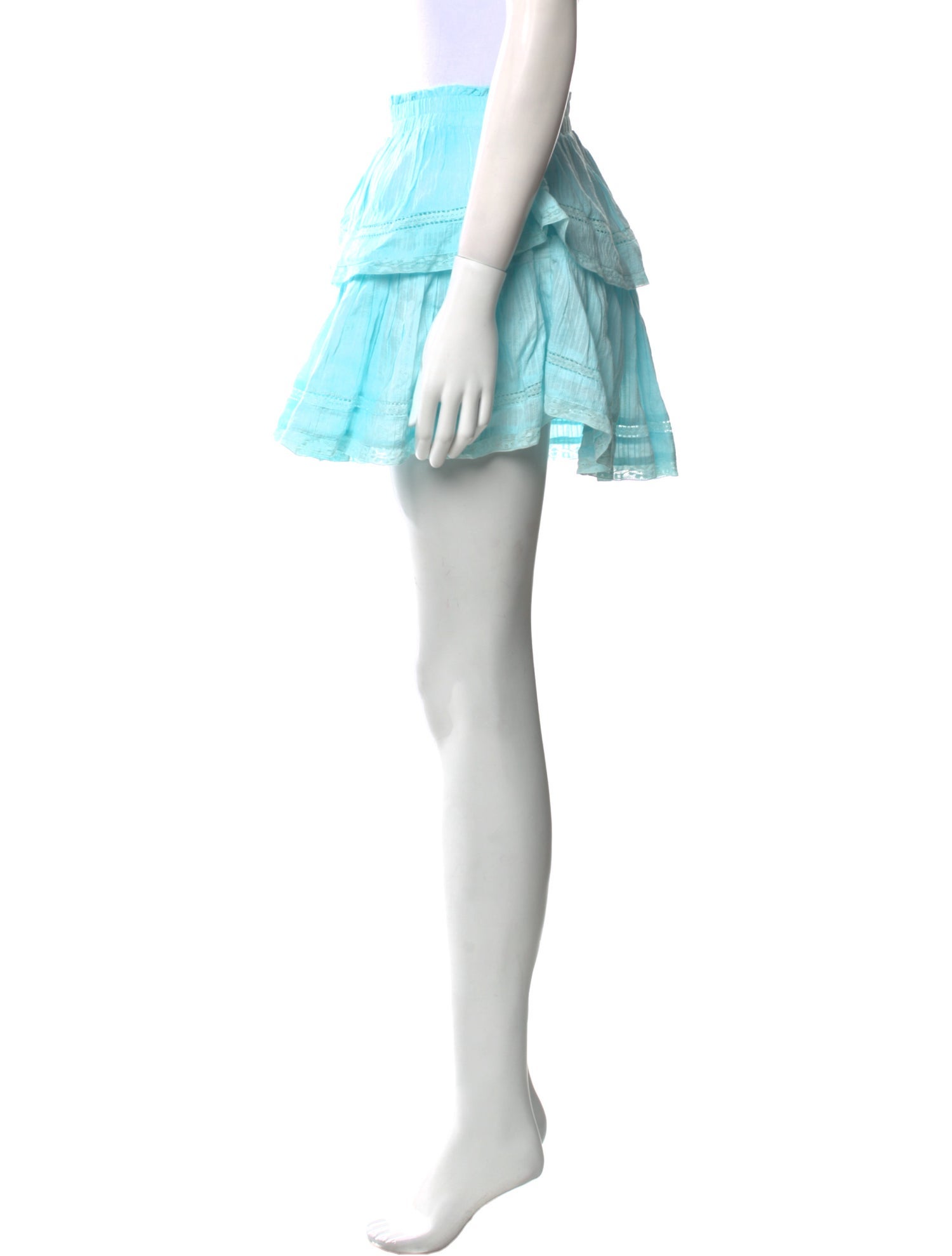 LoveShackFancy Distressed Accents Mini Skirt w/ Tags