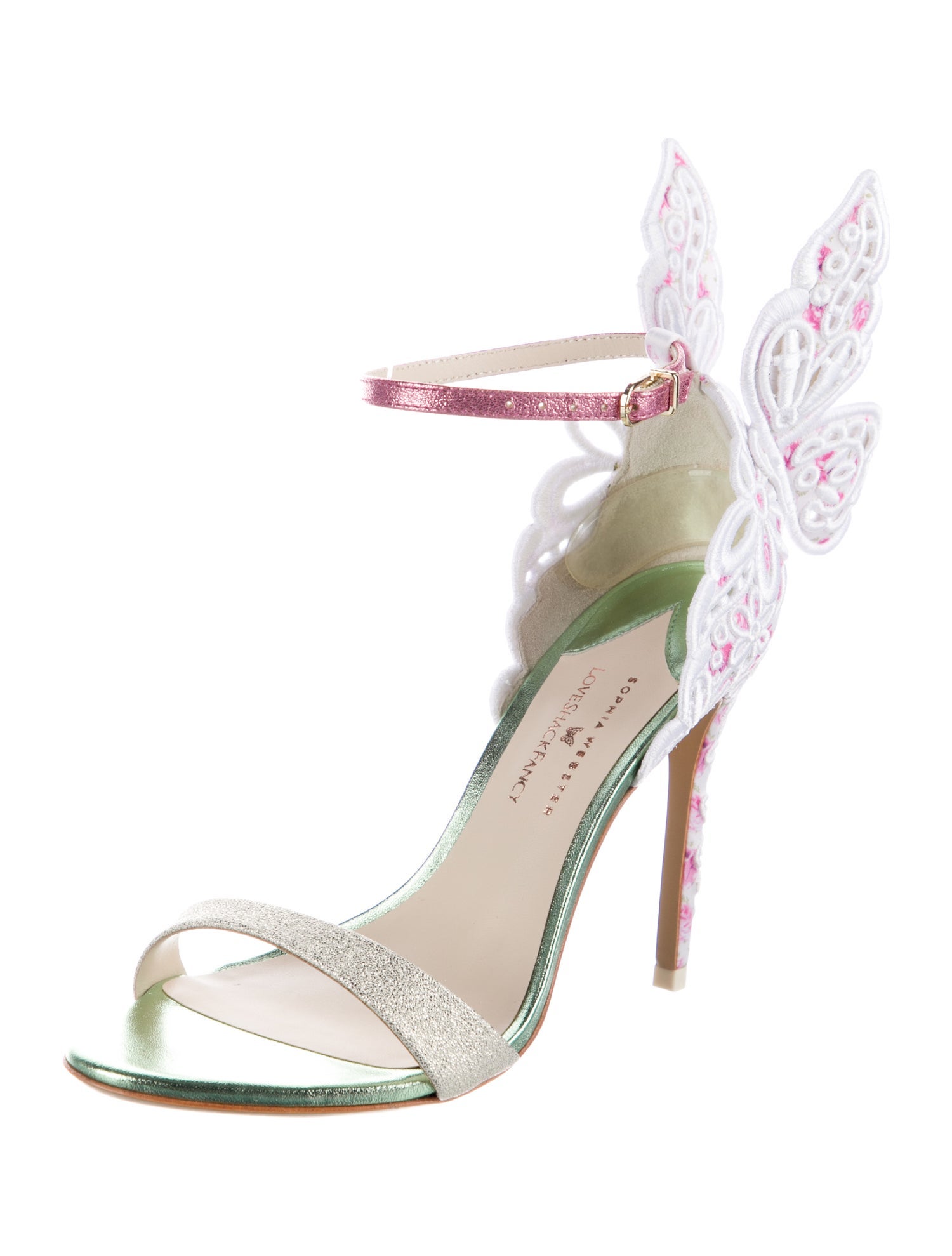 LoveShackFancy Leather Patterned Sandals