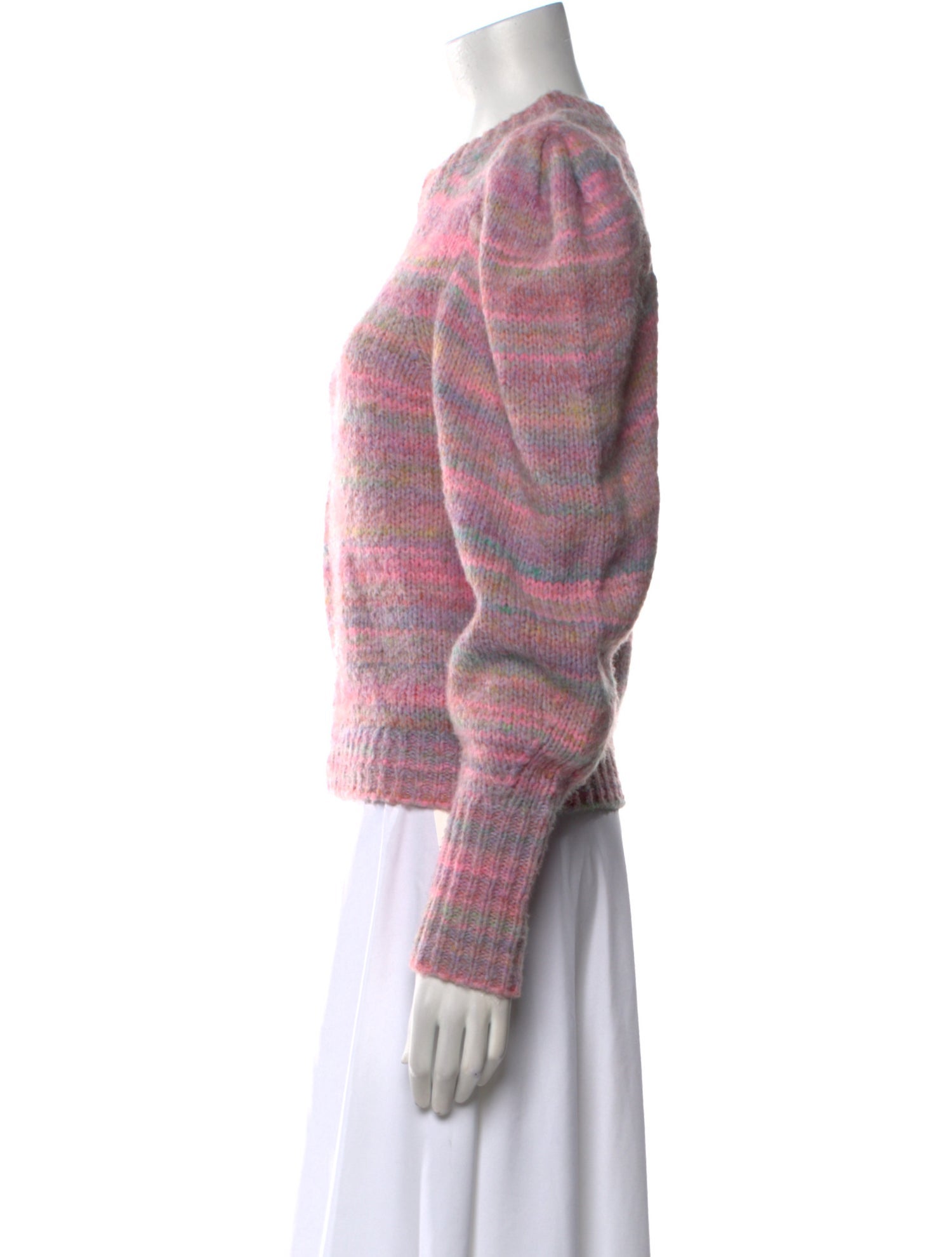 LoveShackFancy Striped Crew Neck Sweater