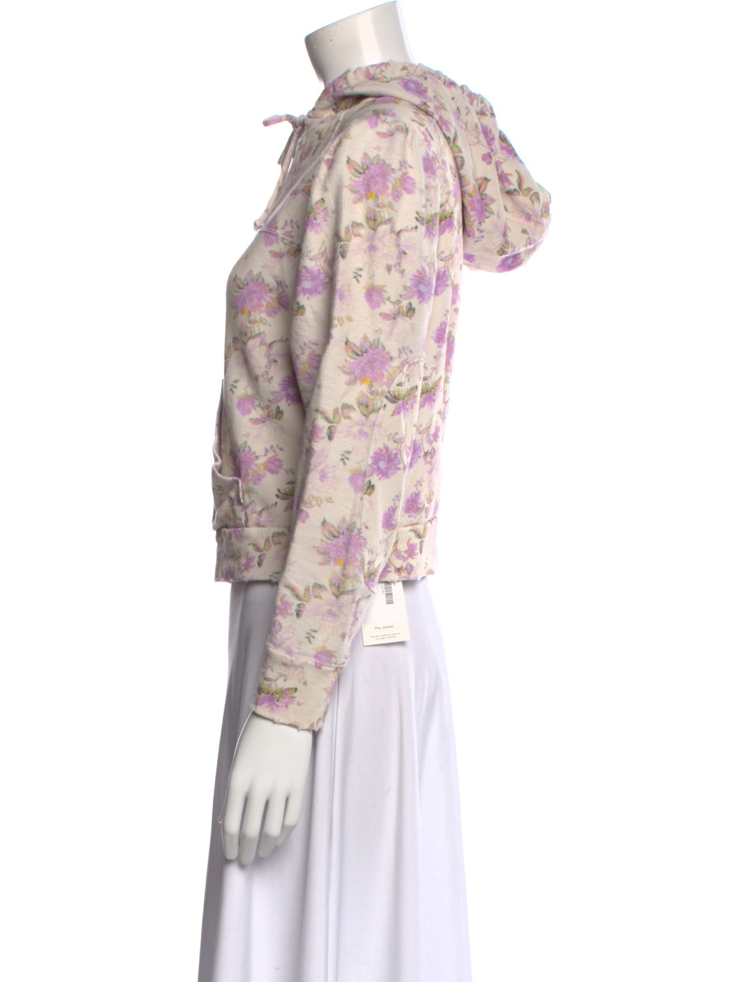 LoveShackFancy Floral Print Mock Neck Top