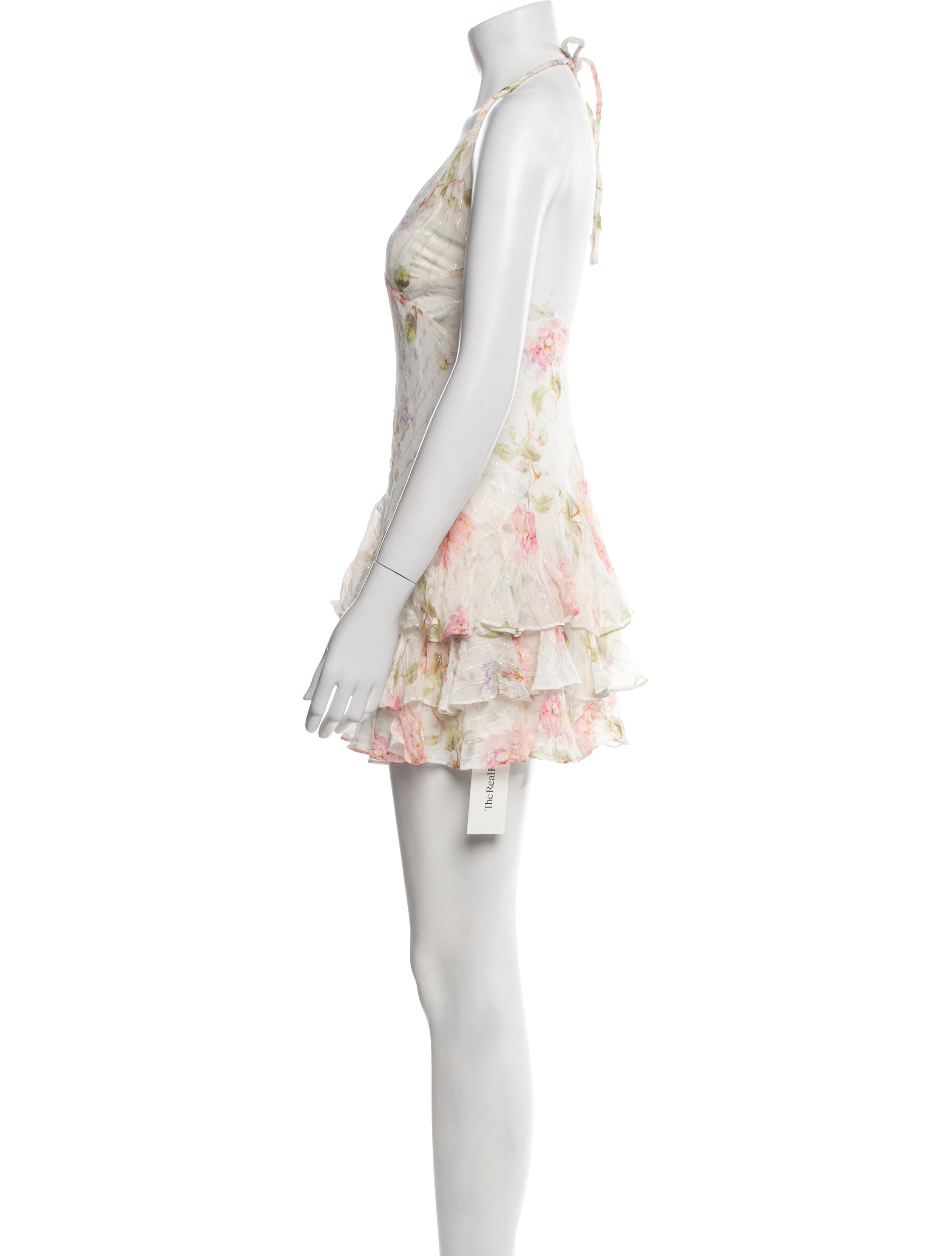 LoveShackFancy Floral Print Mini Dress