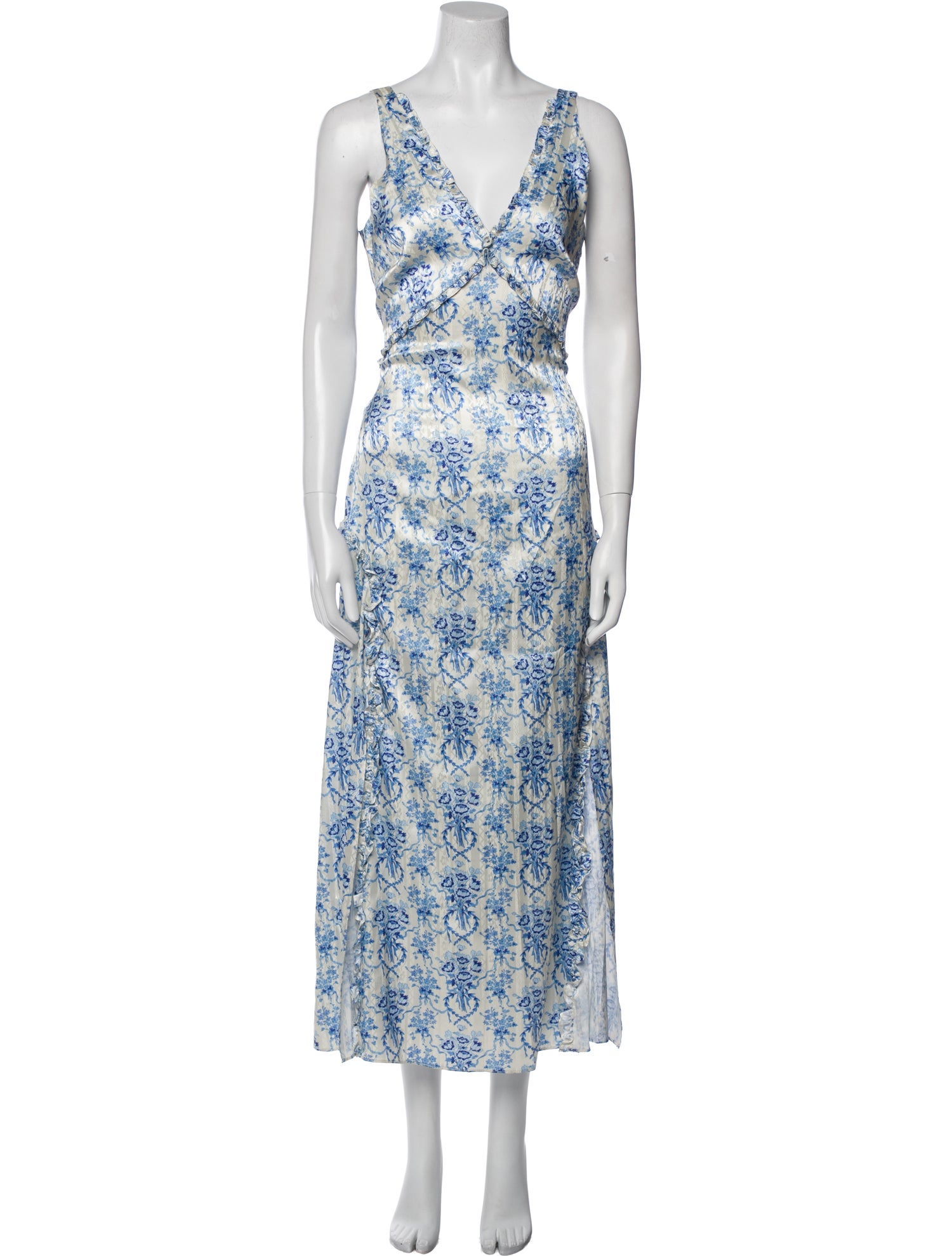 LoveShackFancy Floral Print Long Dress