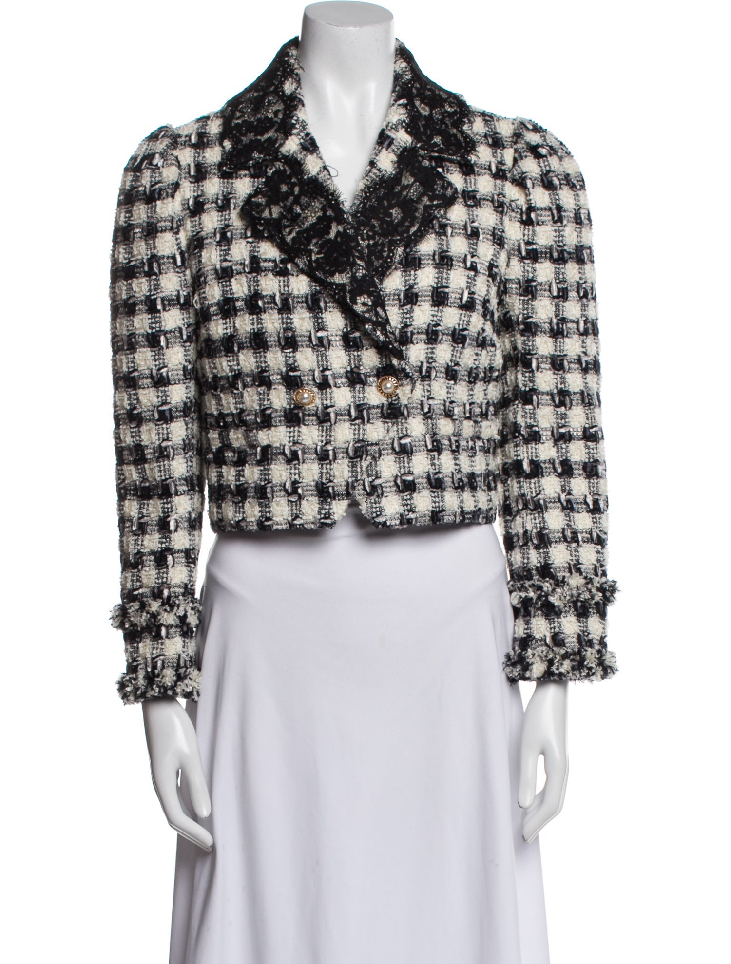 LoveShackFancy Nylon Plaid Print Blazer