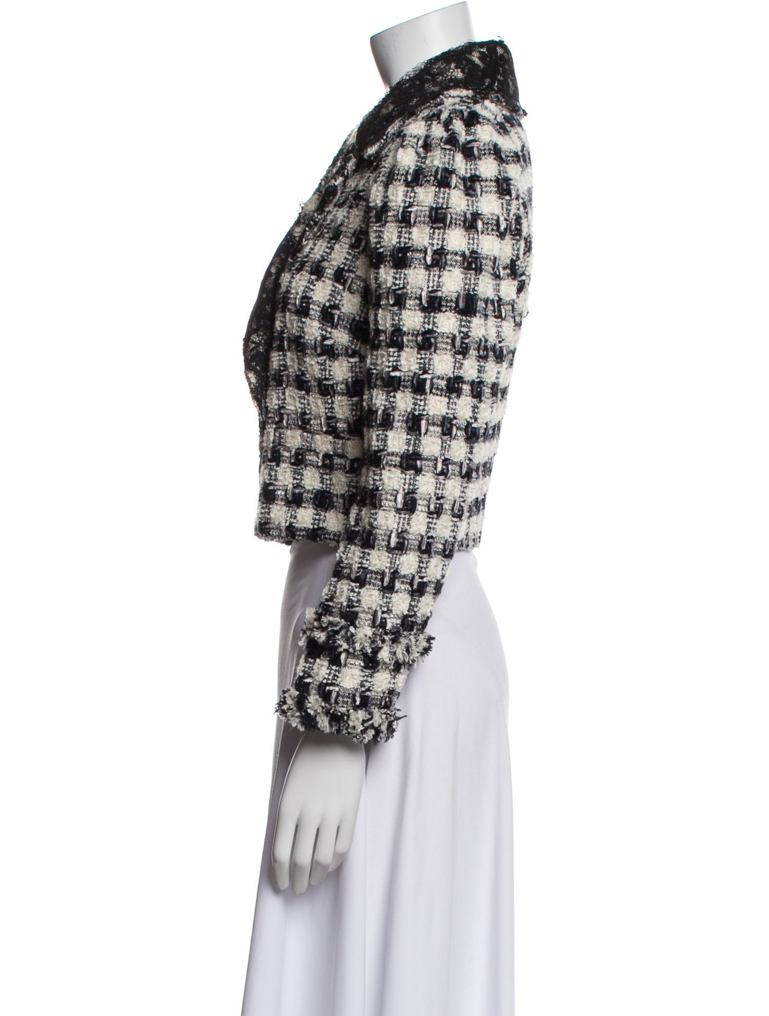 LoveShackFancy Nylon Plaid Print Blazer