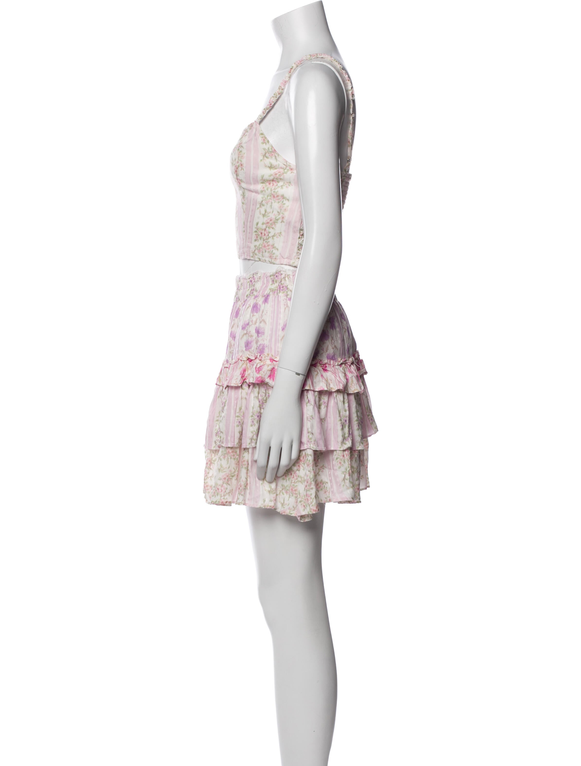 LoveShackFancy Floral Print Skirt Set