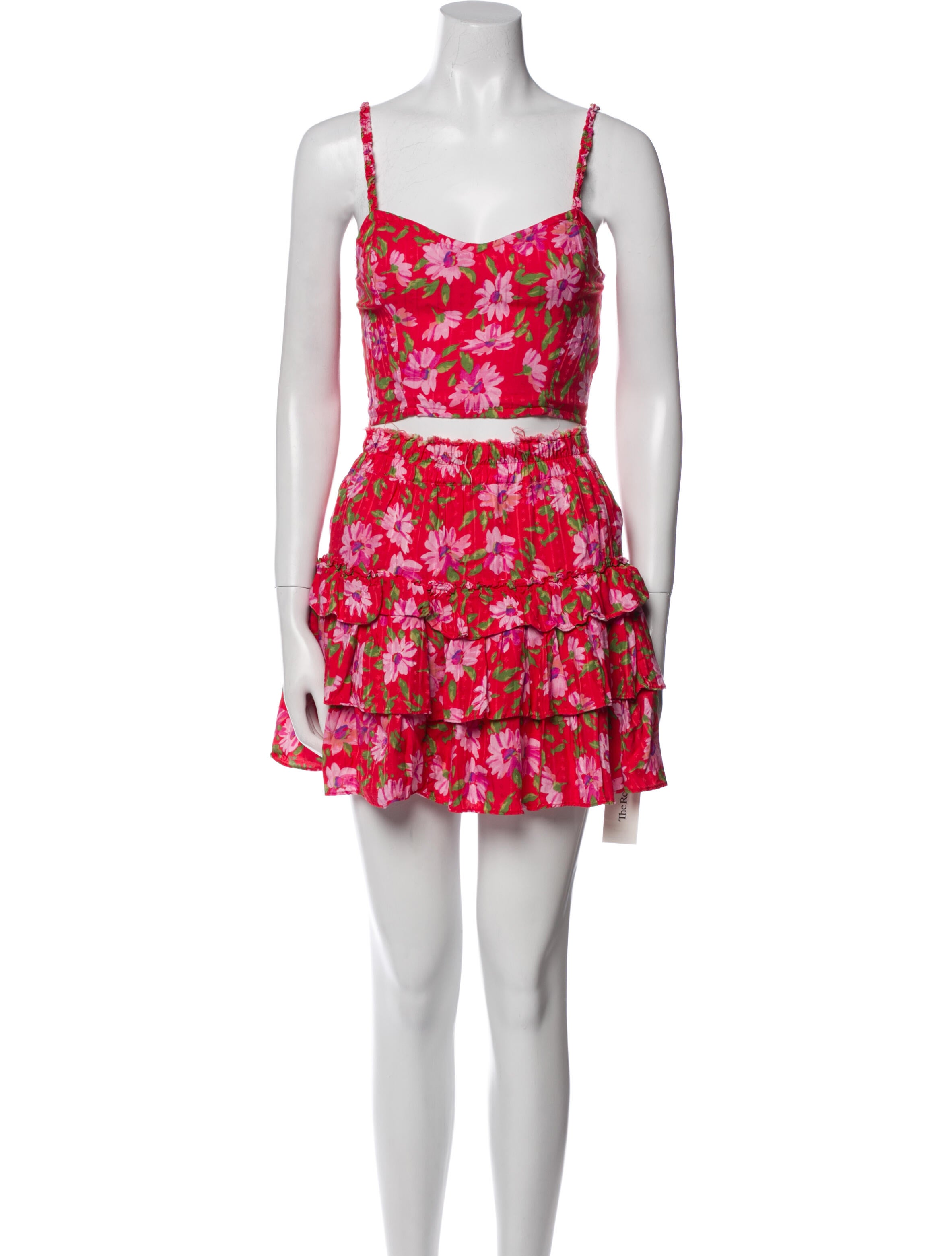 LoveShackFancy Floral Print Skirt Set