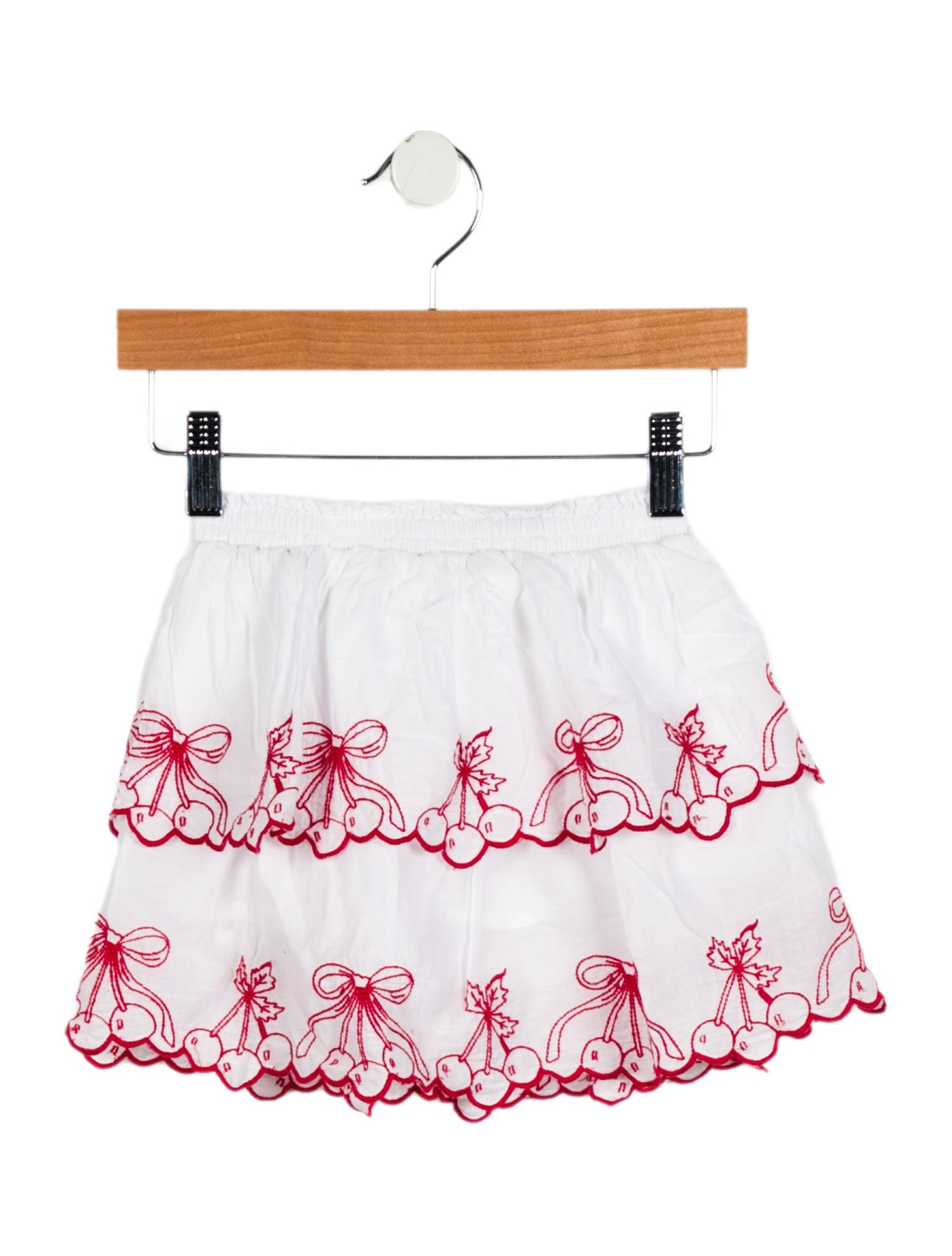 LoveShackFancy Girls' Cherry Motif Skirt
