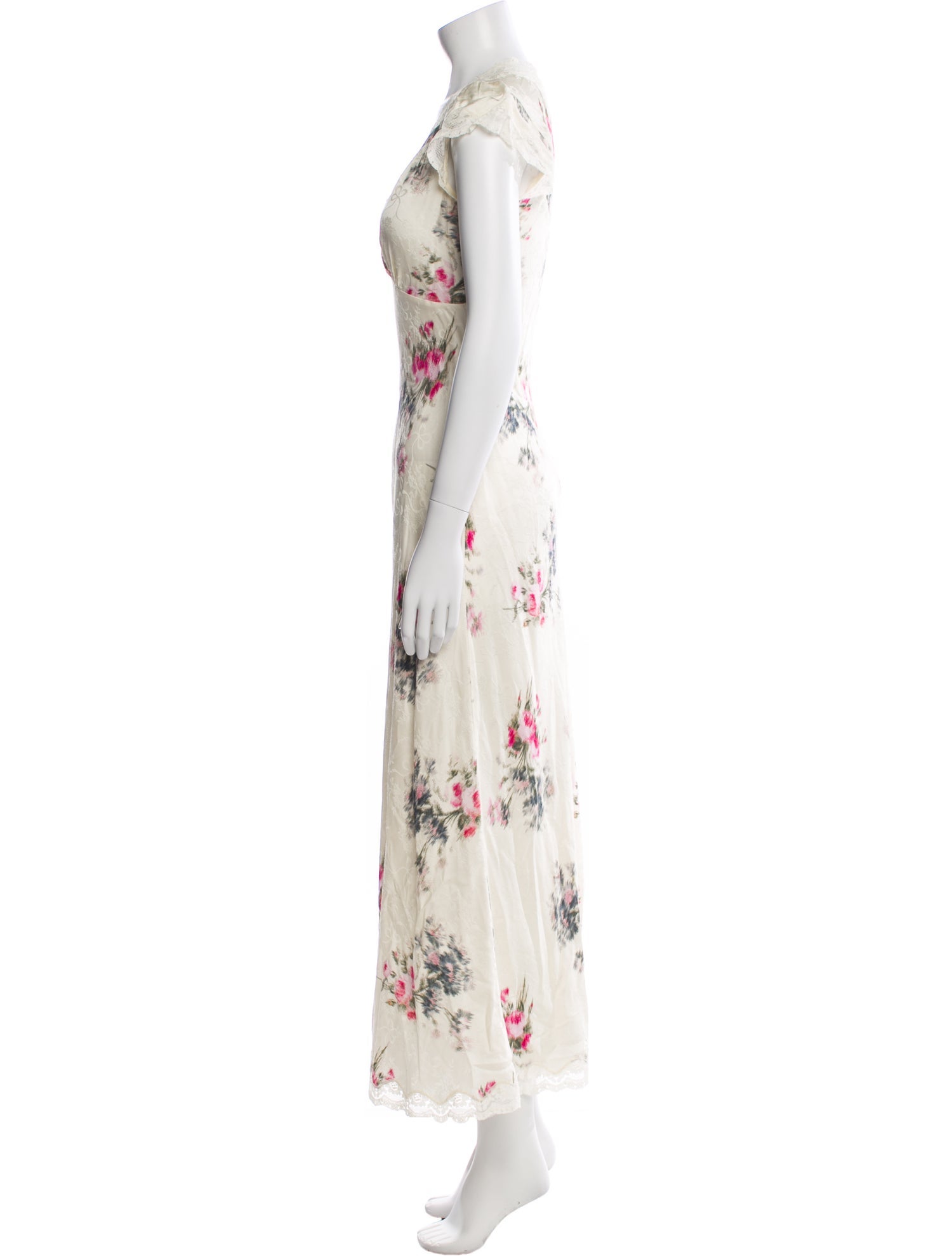 LoveShackFancy Floral Print Long Dress