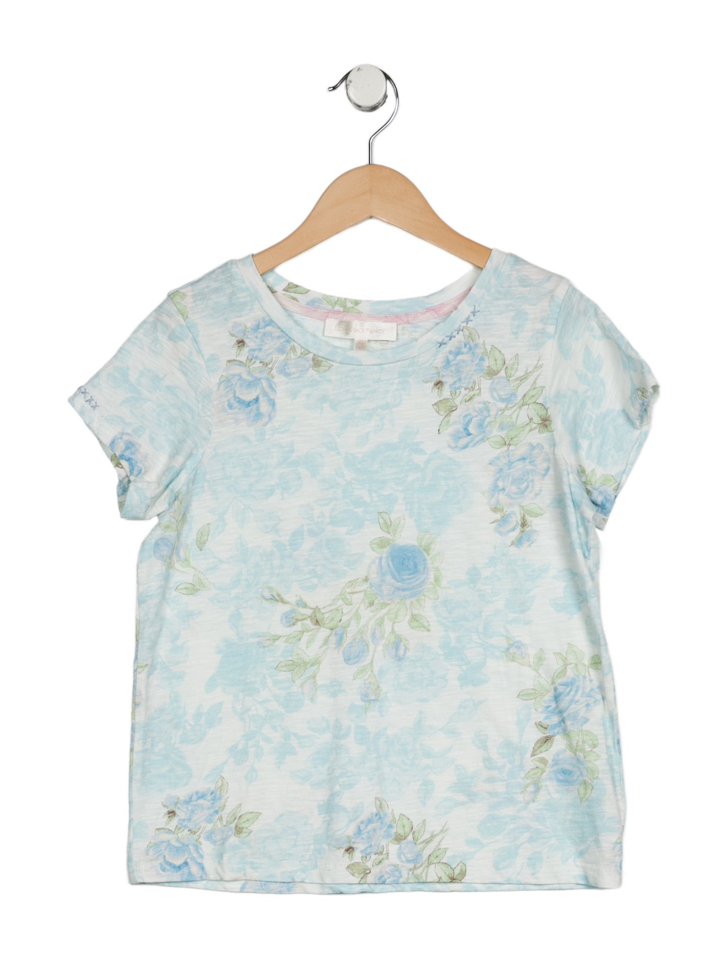 LoveShackFancy Girls' Print Short Sleeve Top