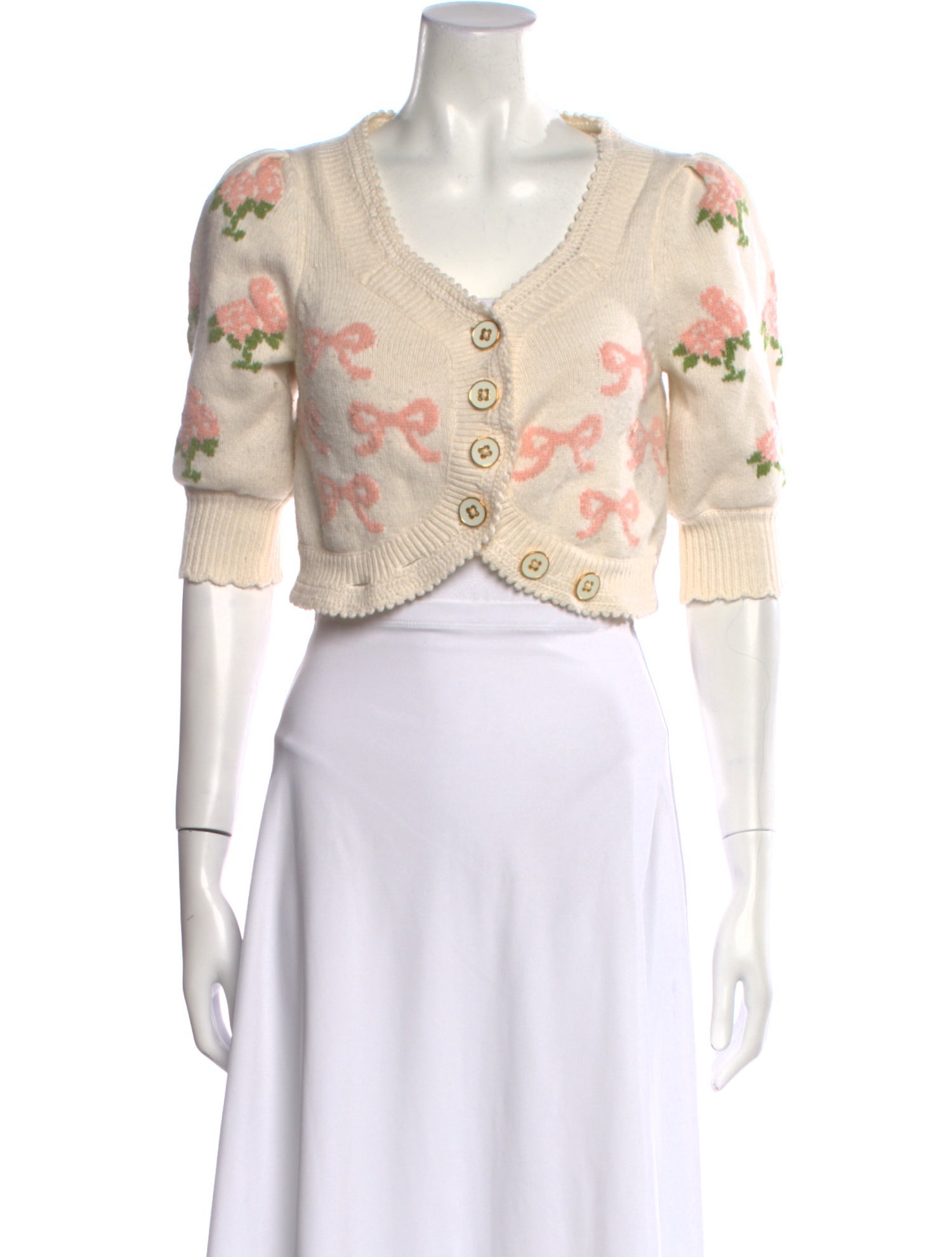 LoveShackFancy Nylon Graphic Print Sweater