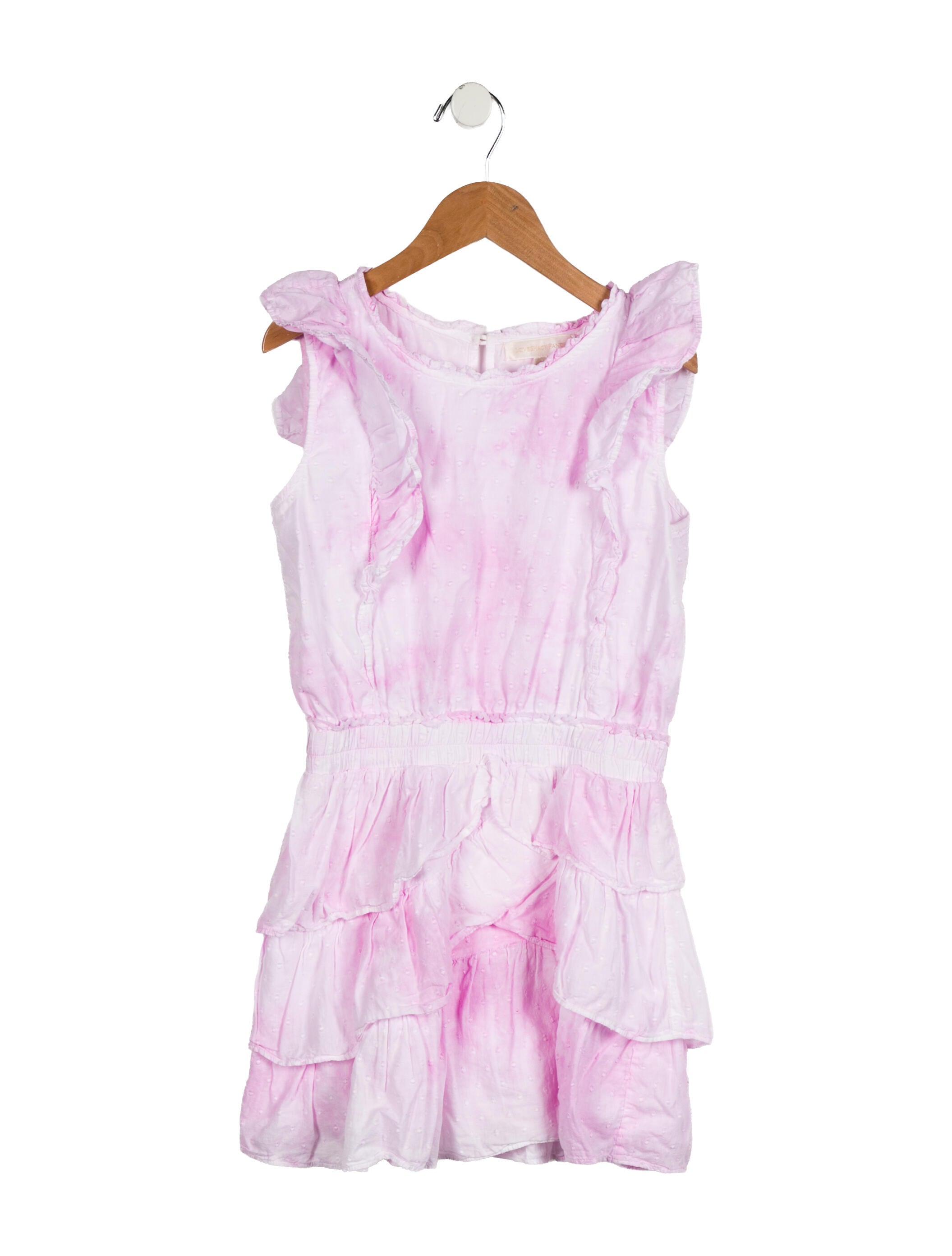 LoveShackFancy Short Sleeve Cotton Dress