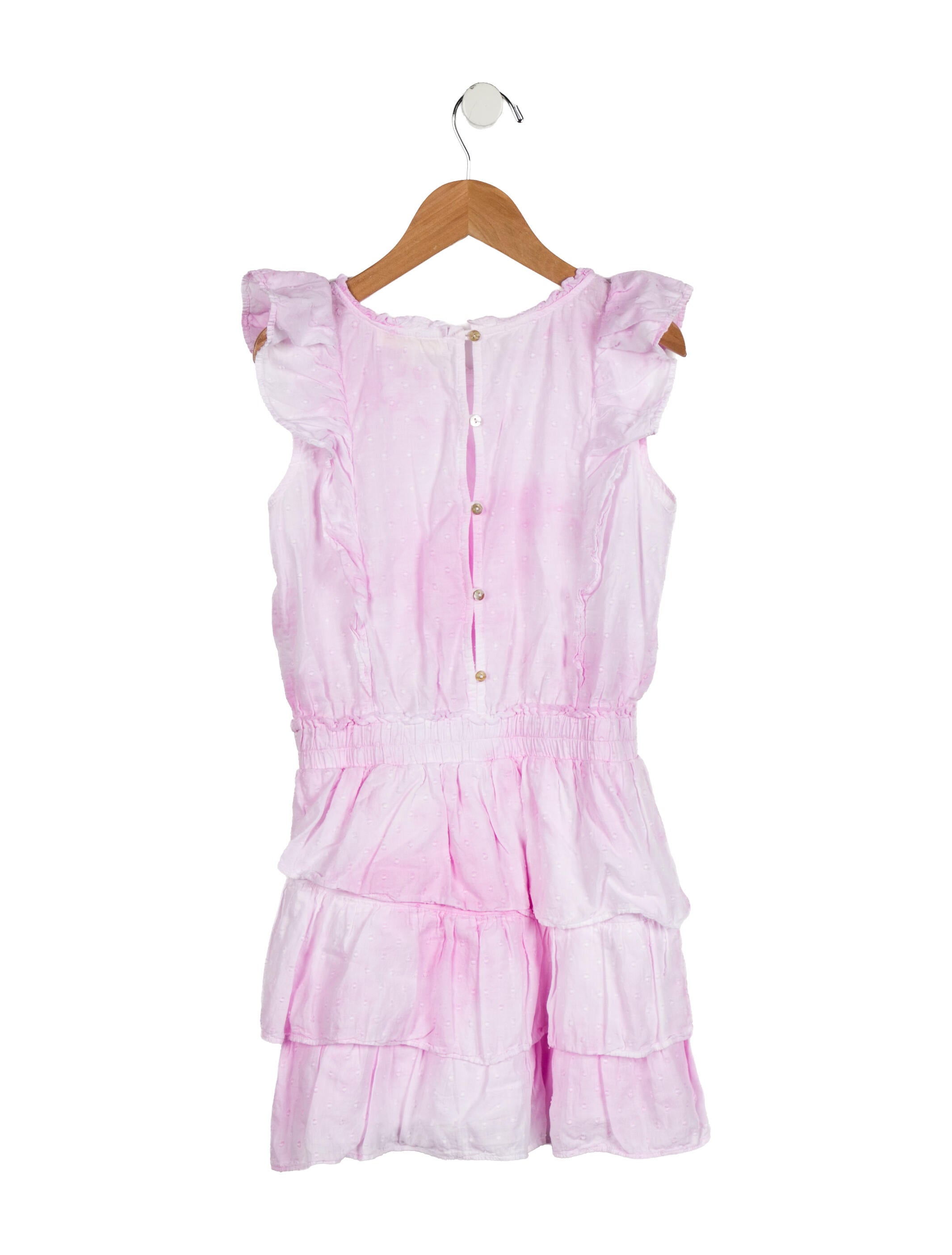 LoveShackFancy Short Sleeve Cotton Dress