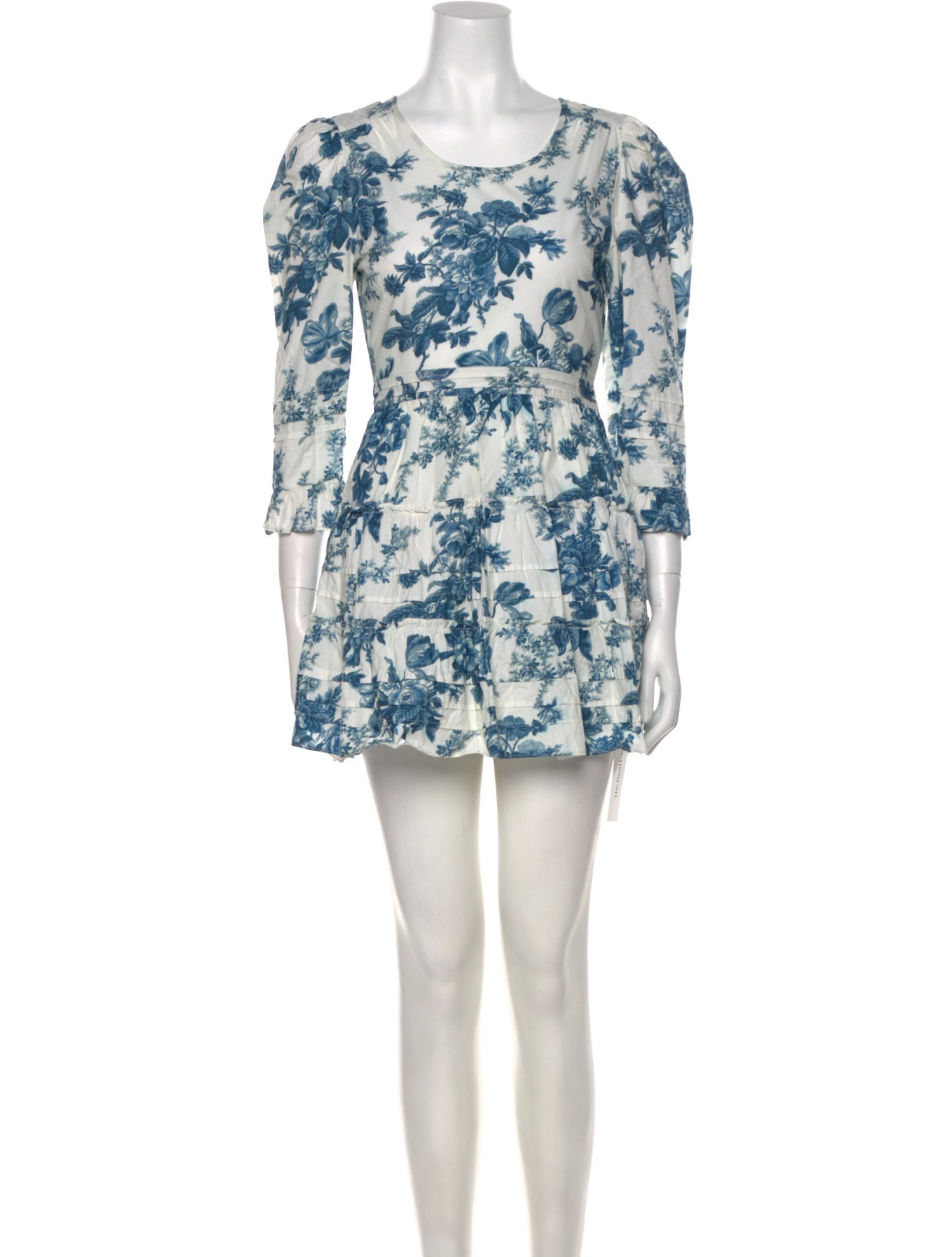 LoveShackFancy Floral Print Mini Dress