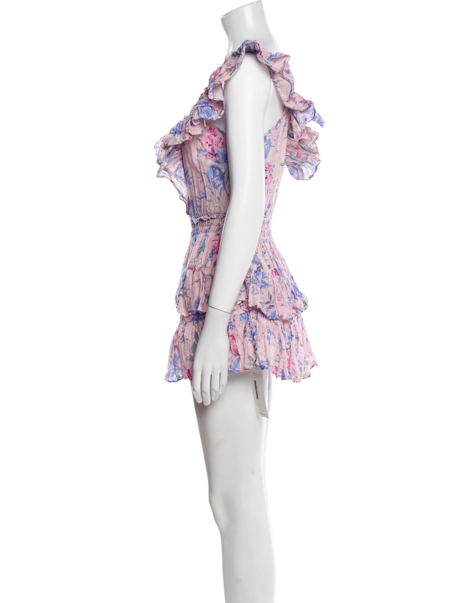 LoveShackFancy Floral Print Mini Dress