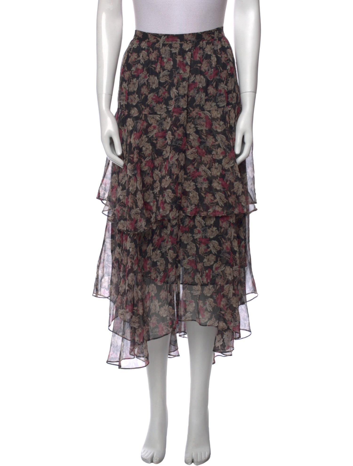 LoveShackFancy Silk Midi Length Skirt w/ Tags