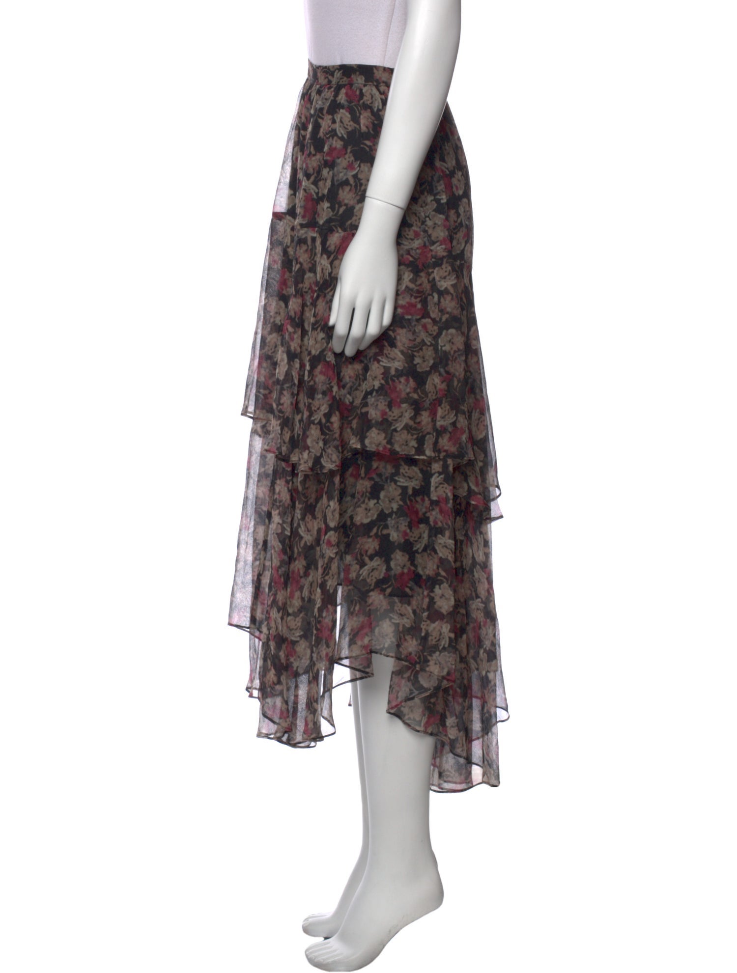 LoveShackFancy Silk Midi Length Skirt w/ Tags