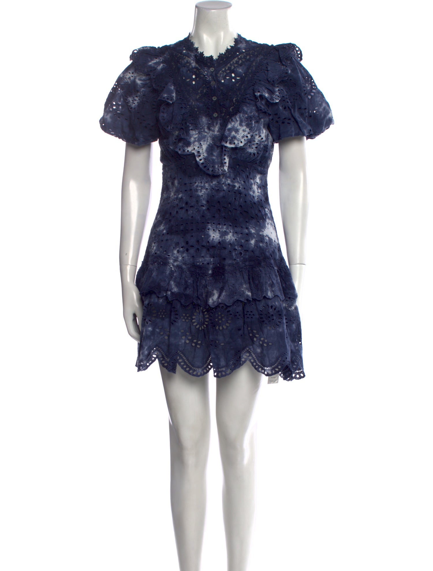 LoveShackFancy Lace Pattern Mini Dress