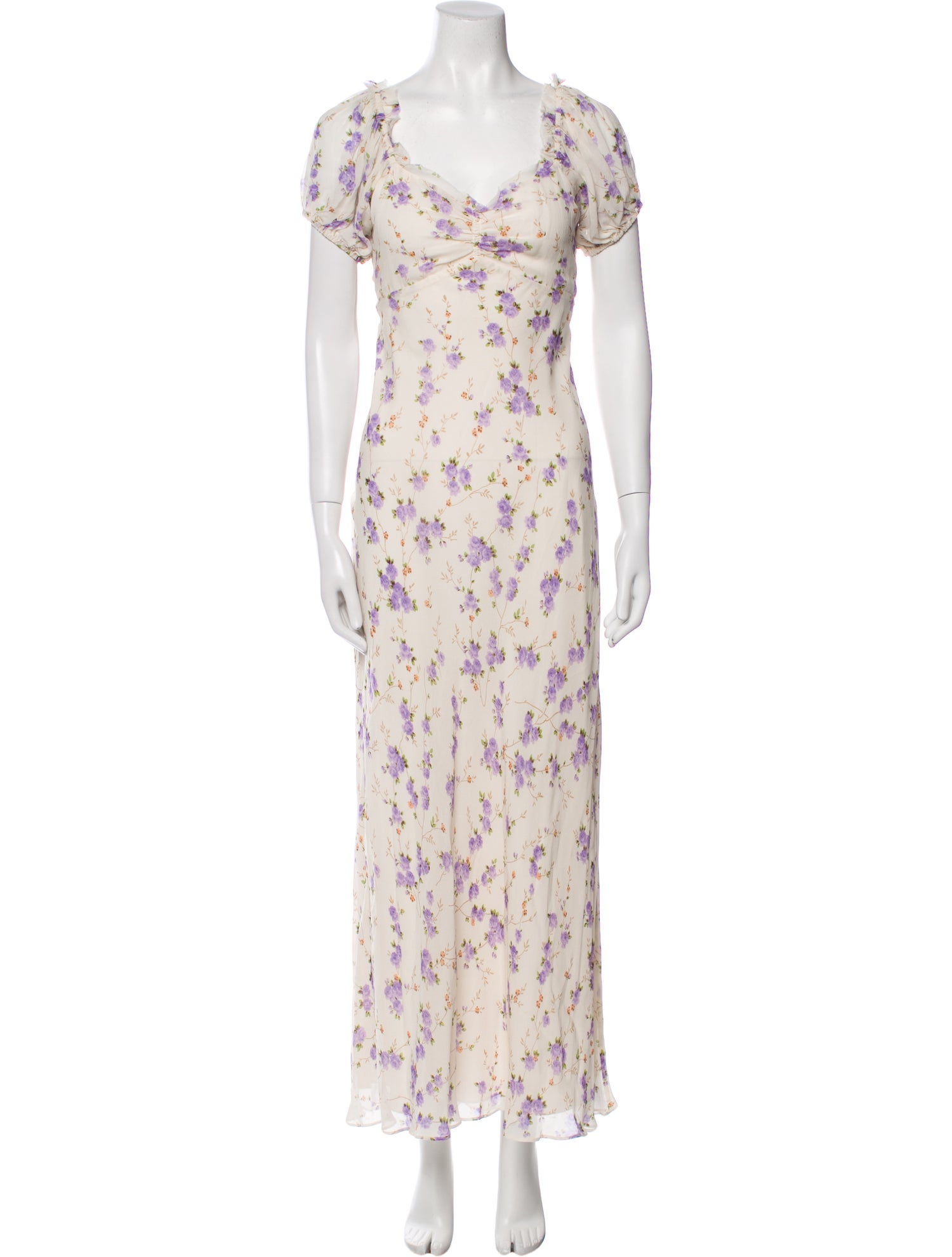 LoveShackFancy Floral Print Long Dress