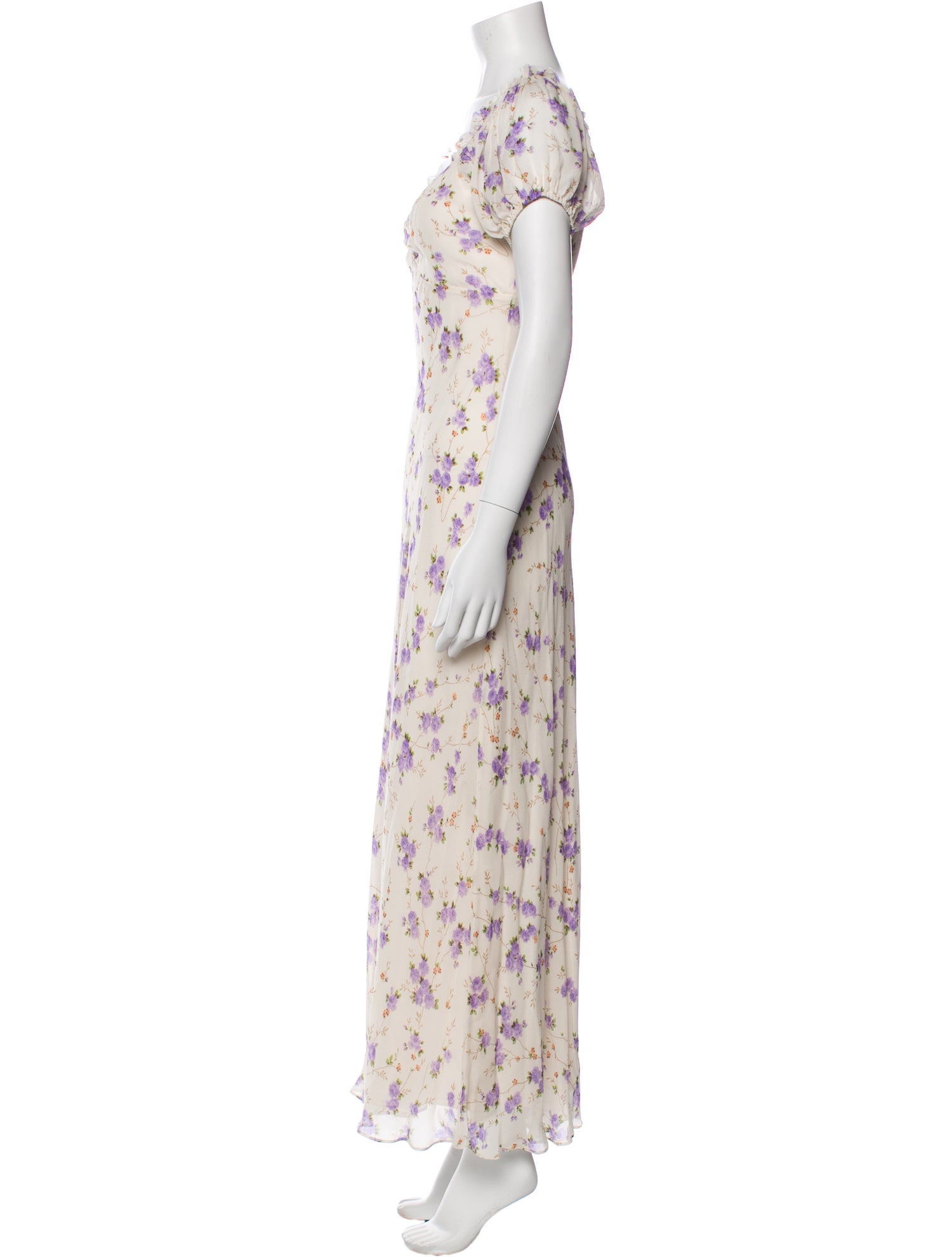 LoveShackFancy Floral Print Long Dress