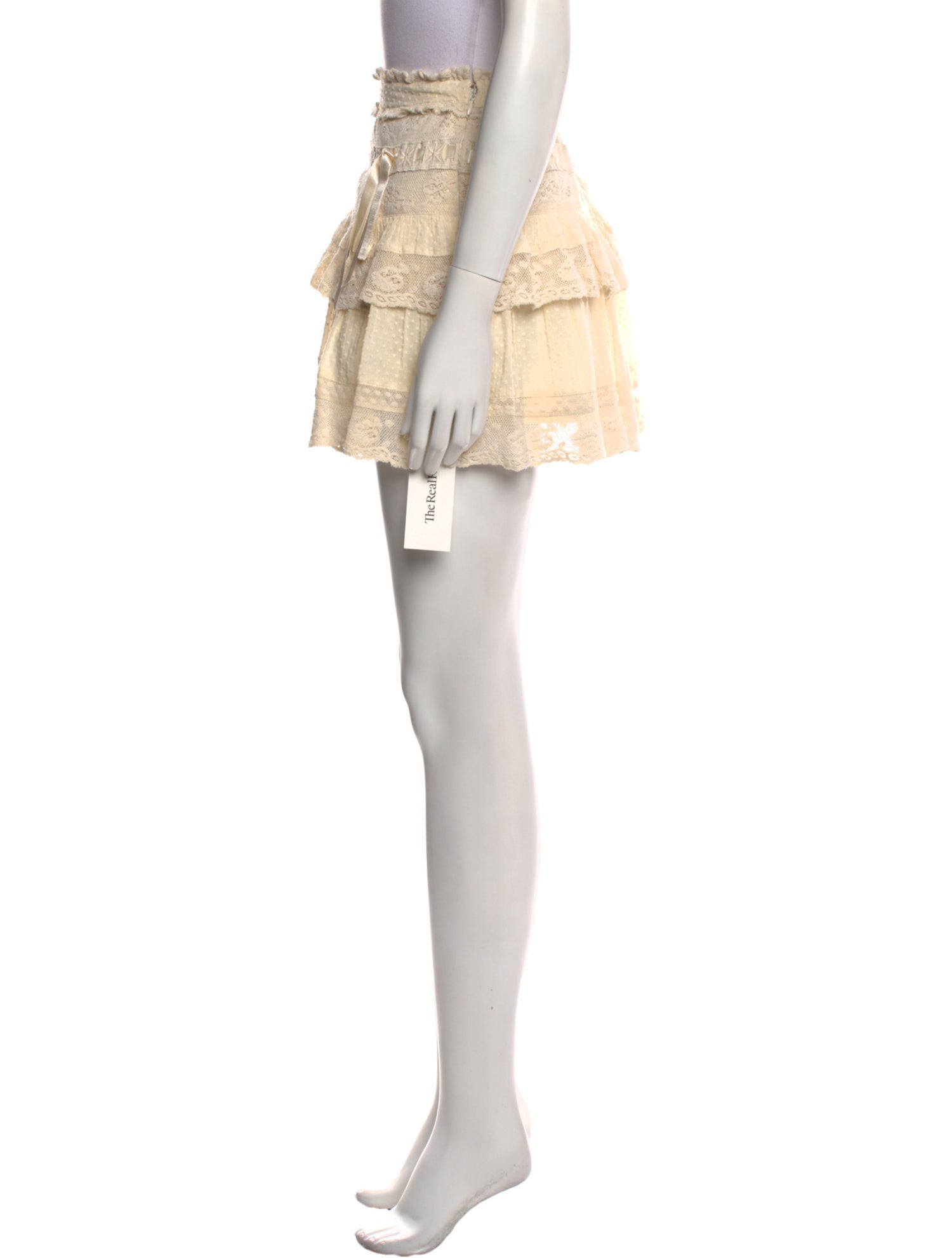 LoveShackFancy Ruffle Embellishment Mini Skirt