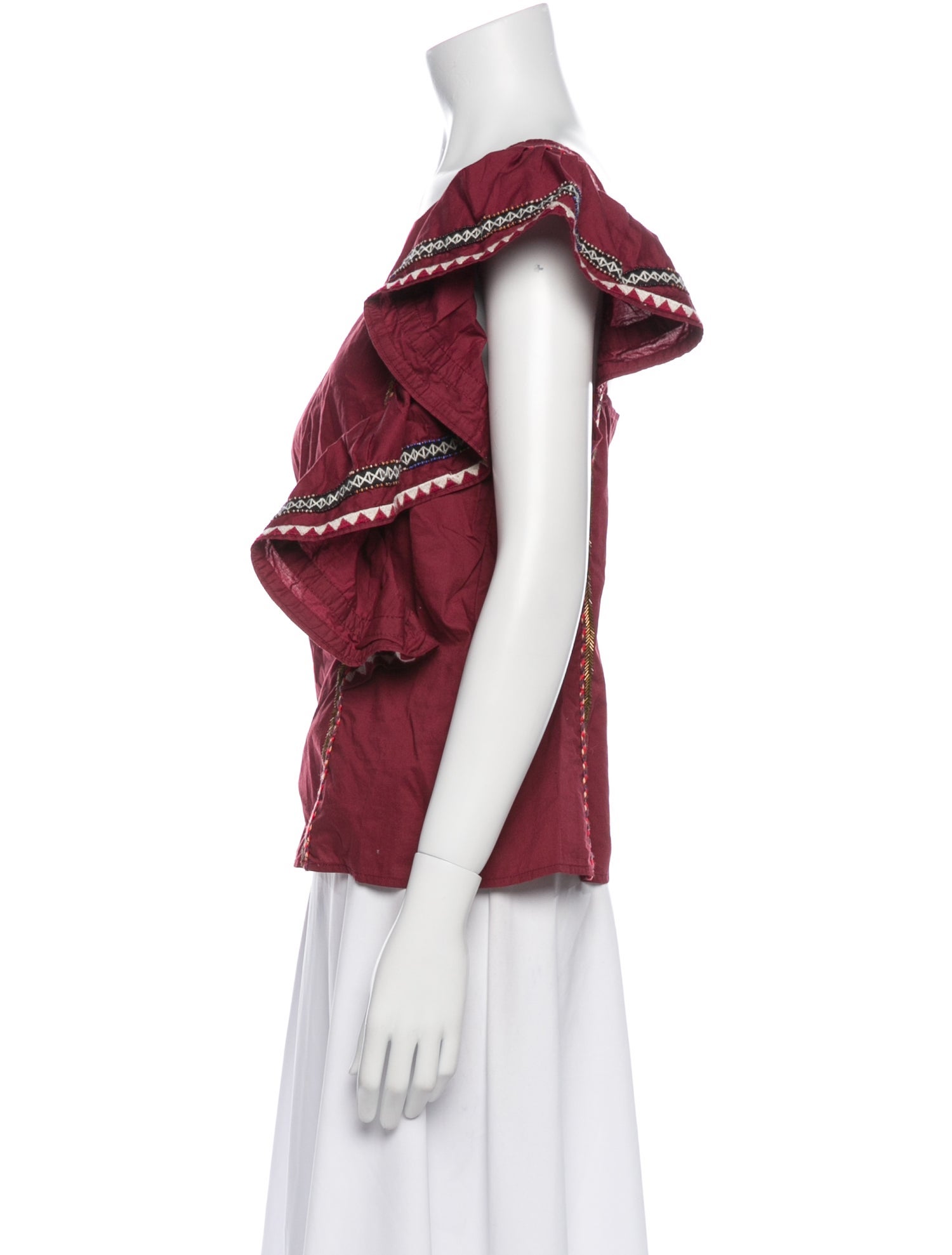 LoveShackFancy One-Shoulder Sleeveless Top