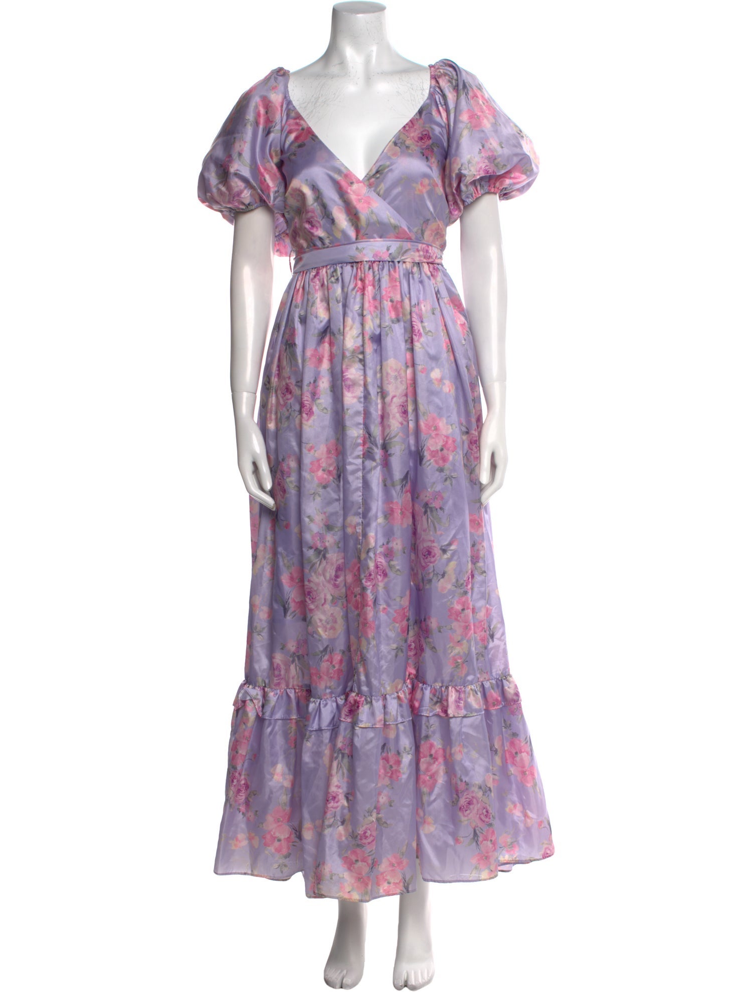 LoveShackFancy Floral Print Long Dress