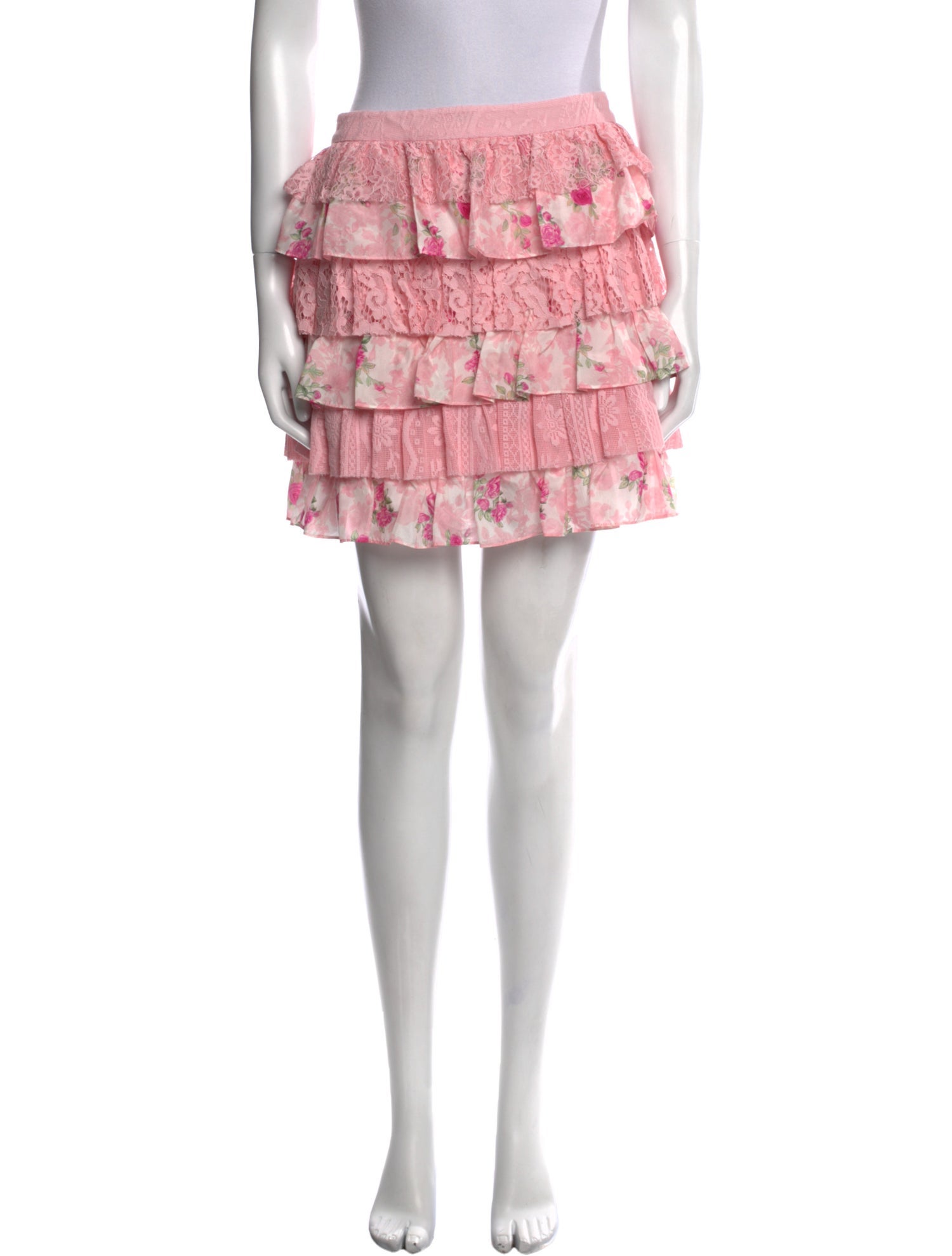 LoveShackFancy Silk Mini Skirt