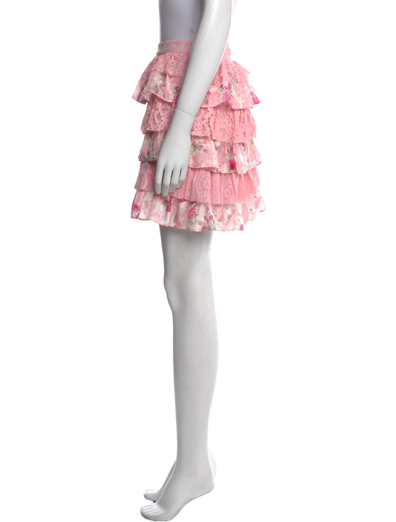 LoveShackFancy Silk Mini Skirt