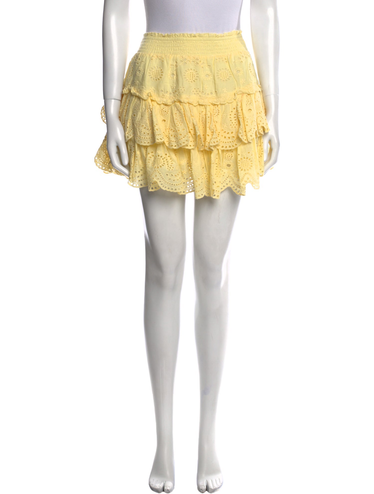 LoveShackFancy Embroidered Accent Mini Skirt w/ Tags