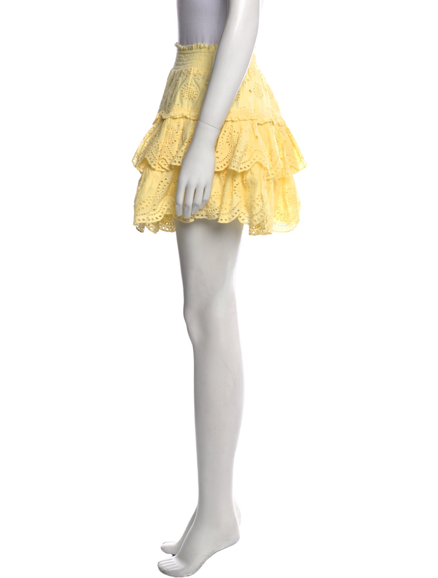 LoveShackFancy Embroidered Accent Mini Skirt w/ Tags