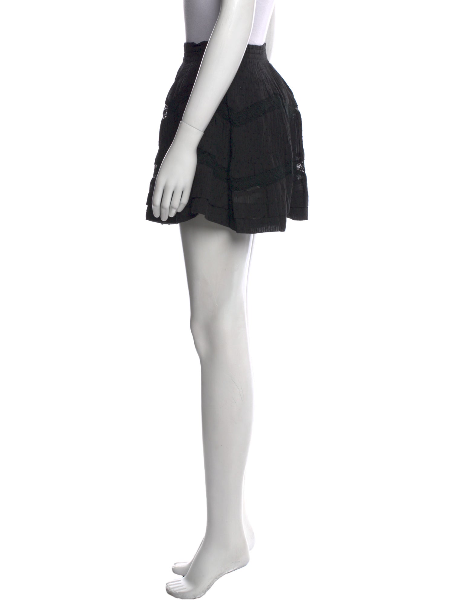 LoveShackFancy Raw-Edge Trim Mini Skirt w/ Tags