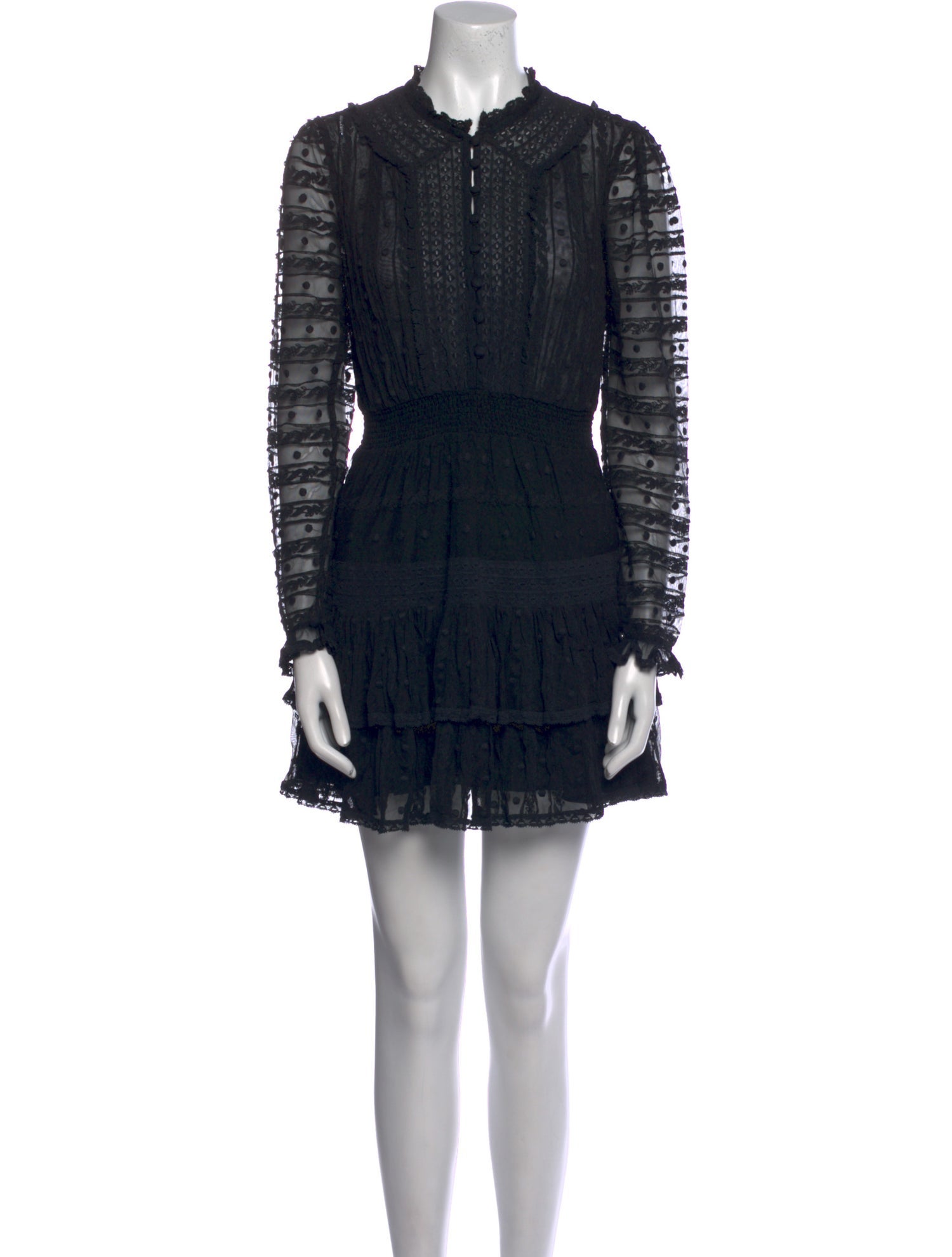 LoveShackFancy Lace Pattern Mini Dress