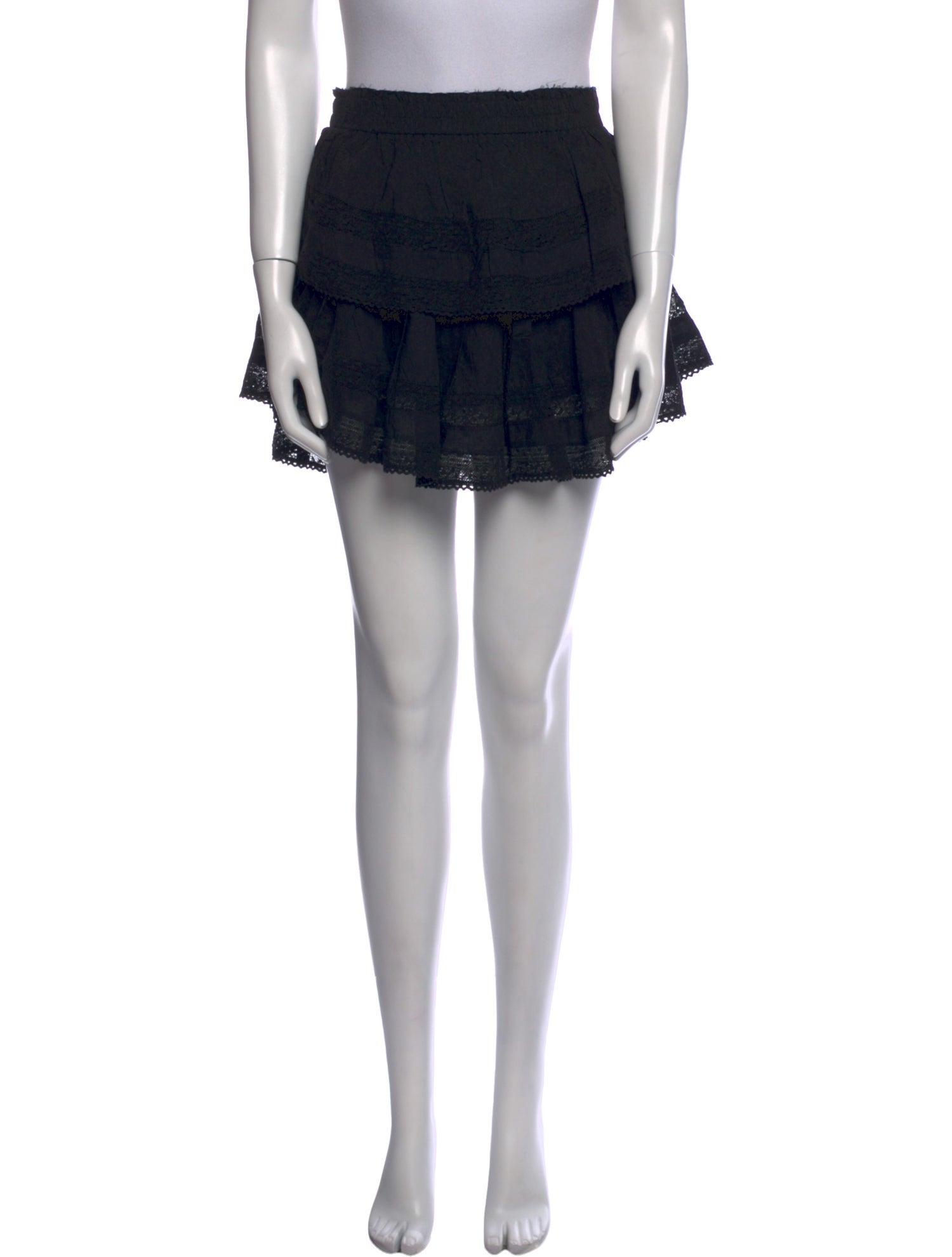 LoveShackFancy Raw-Edge Trim Mini Skirt w/ Tags