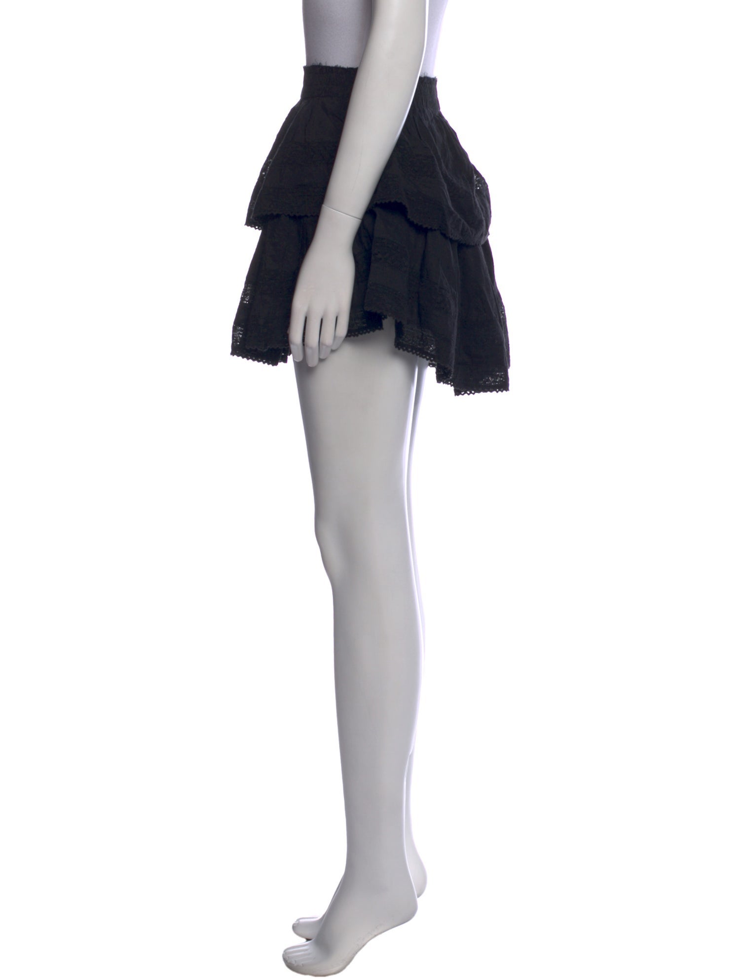 LoveShackFancy Raw-Edge Trim Mini Skirt w/ Tags