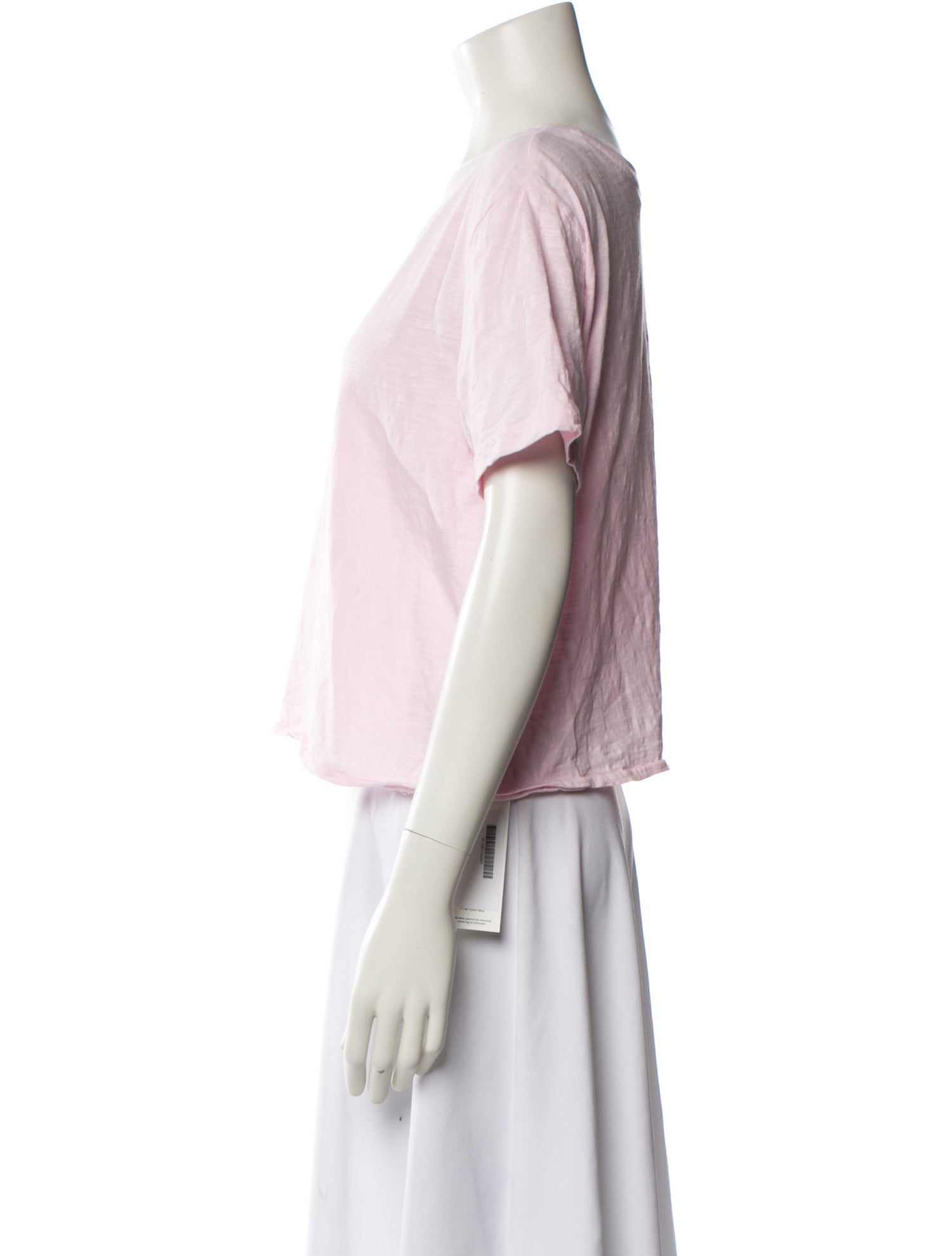 LoveShackFancy Bateau Neckline Short Sleeve T-Shirt