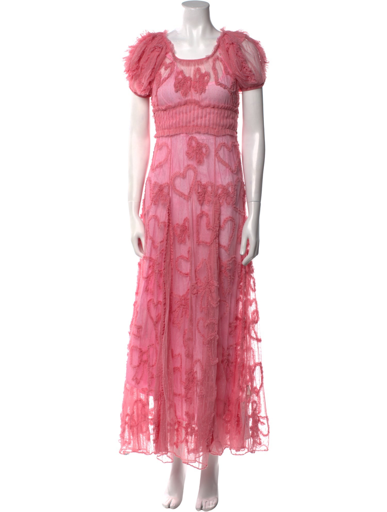 LoveShackFancy Lace Pattern Long Dress