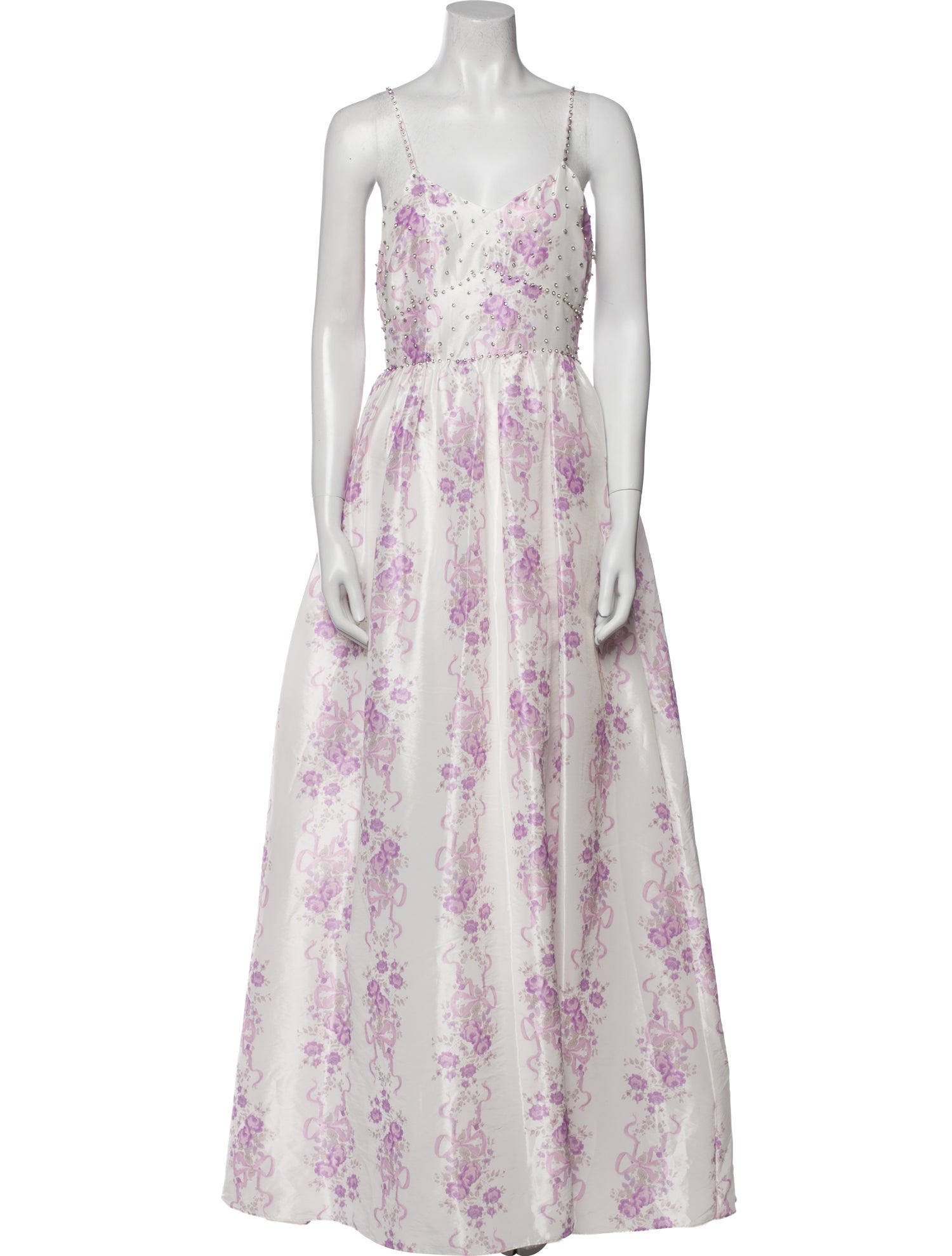 LoveShackFancy Floral Print Midi Length Dress