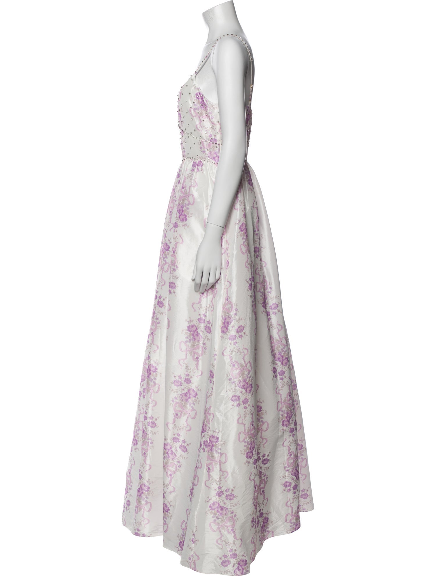 LoveShackFancy Floral Print Midi Length Dress