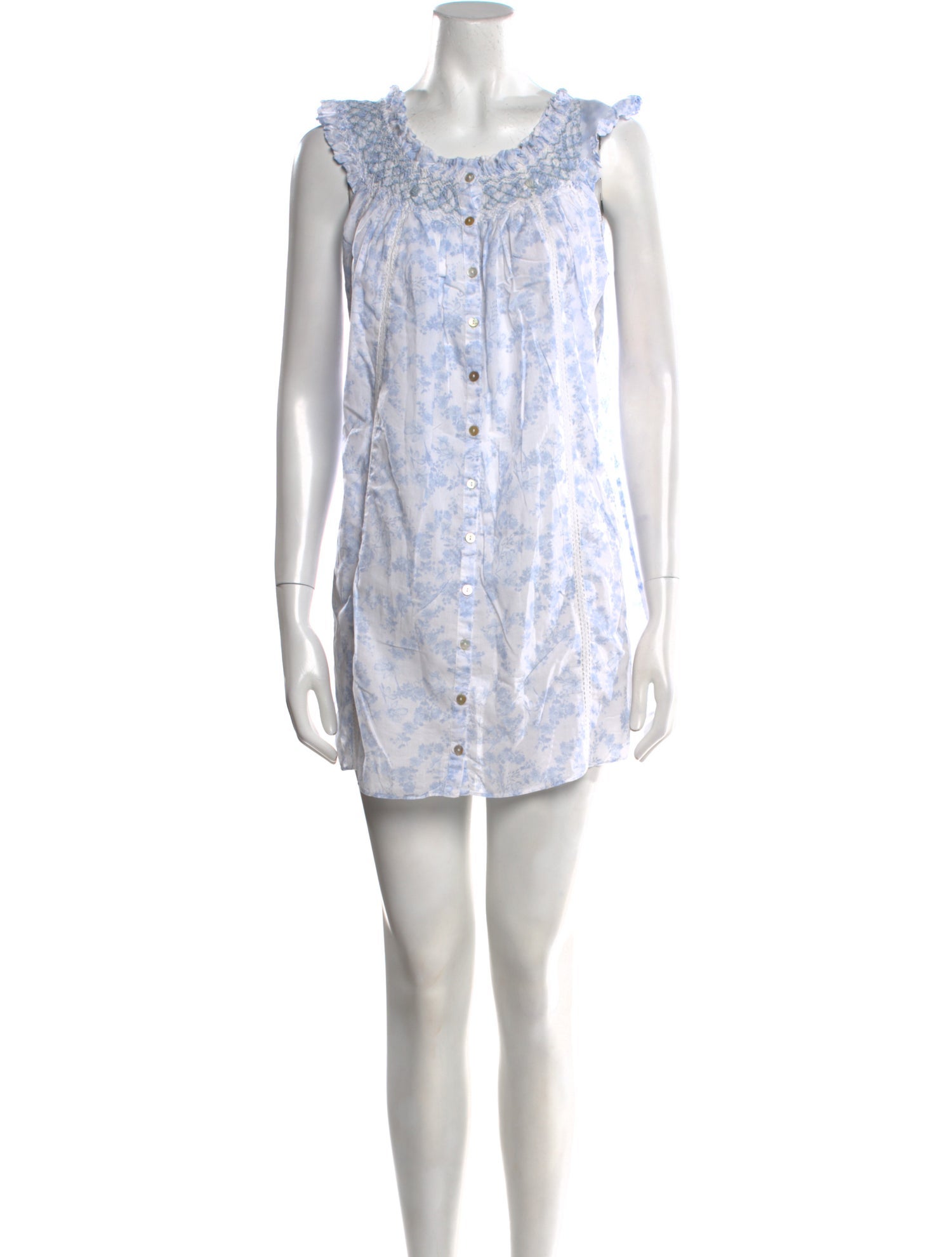 LoveShackFancy Scoop Neck Mini Dress