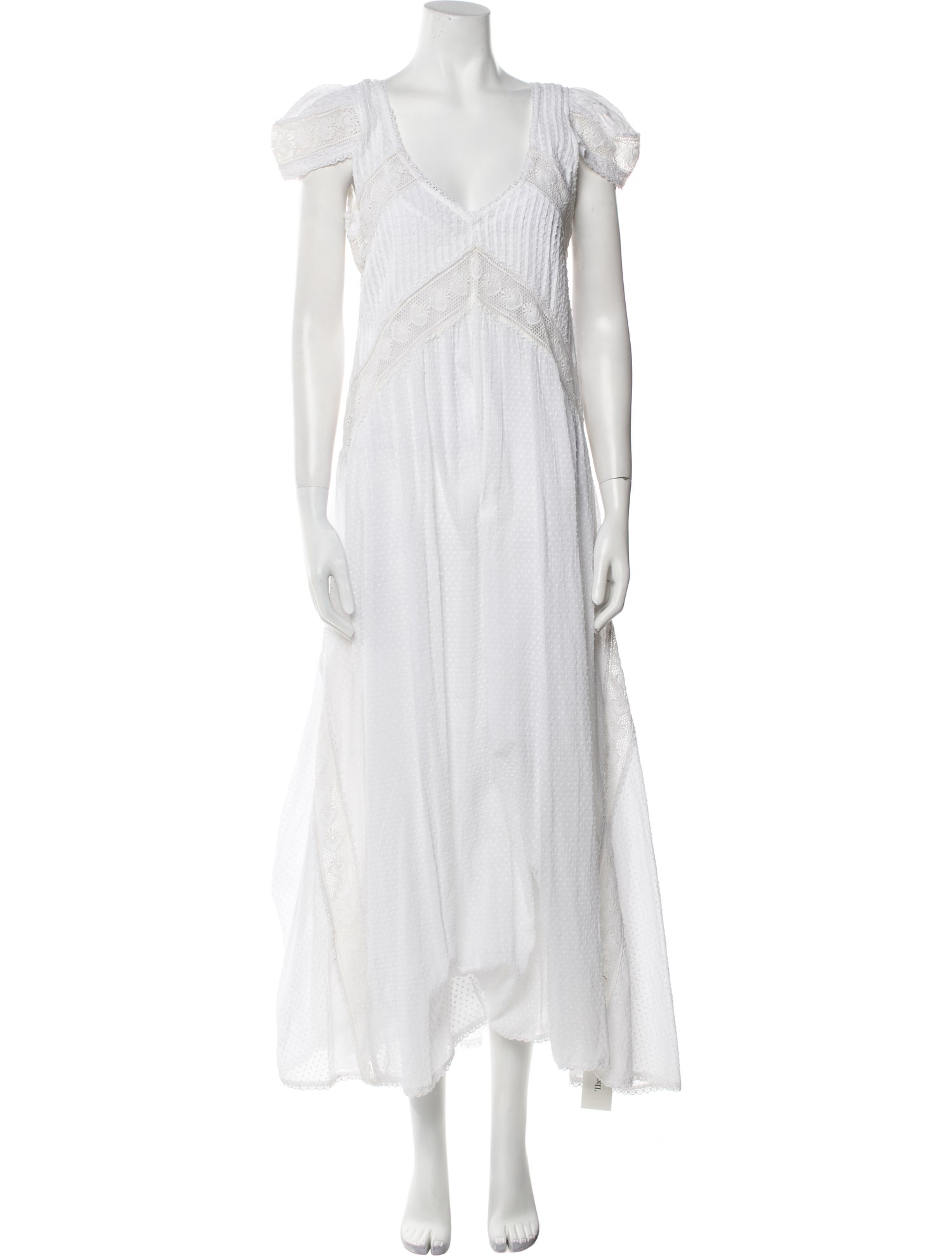 LoveShackFancy V-Neck Long Dress w/ Tags