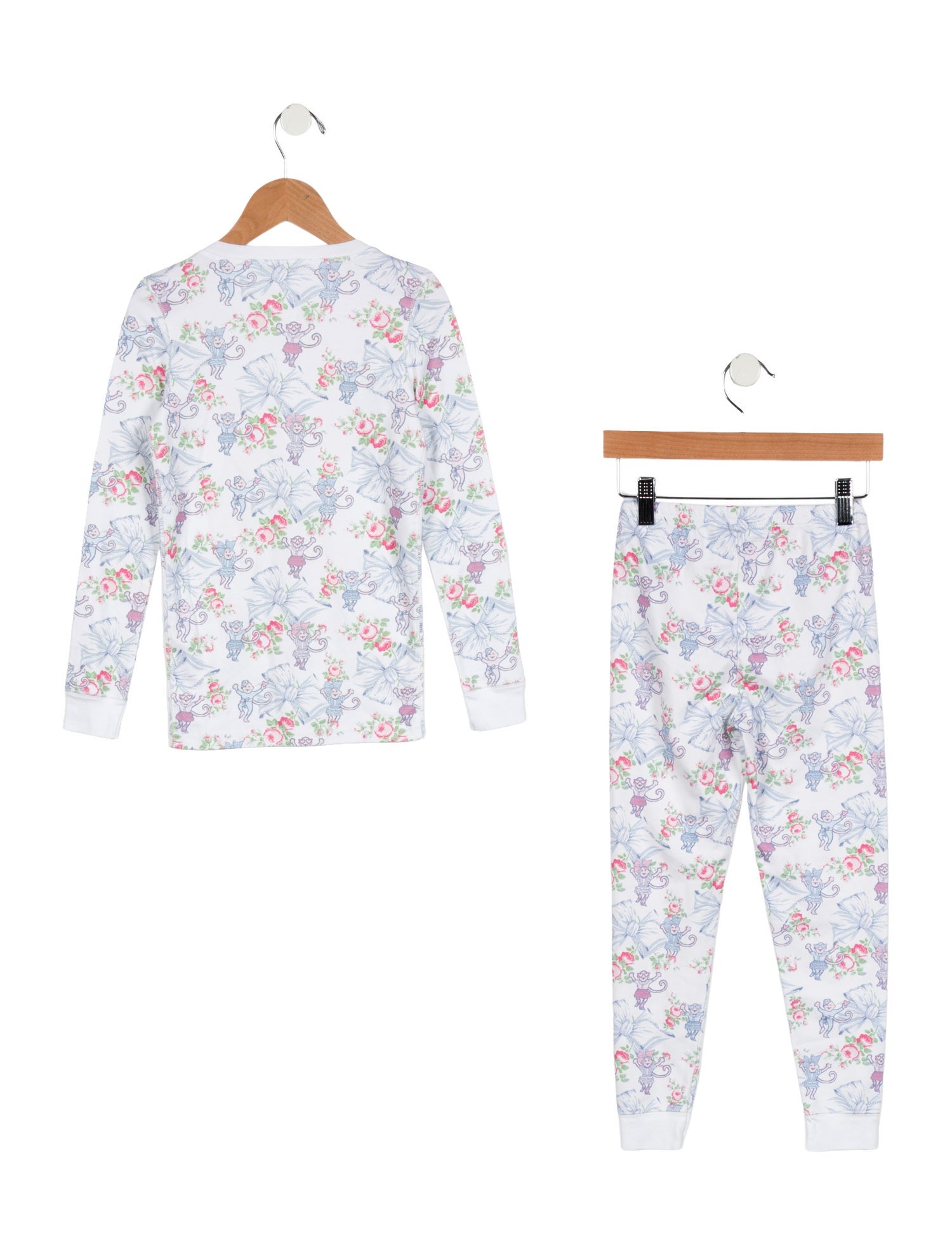 LoveShackFancy x Roller Rabbit Girls' Monkey Print Pajama Set