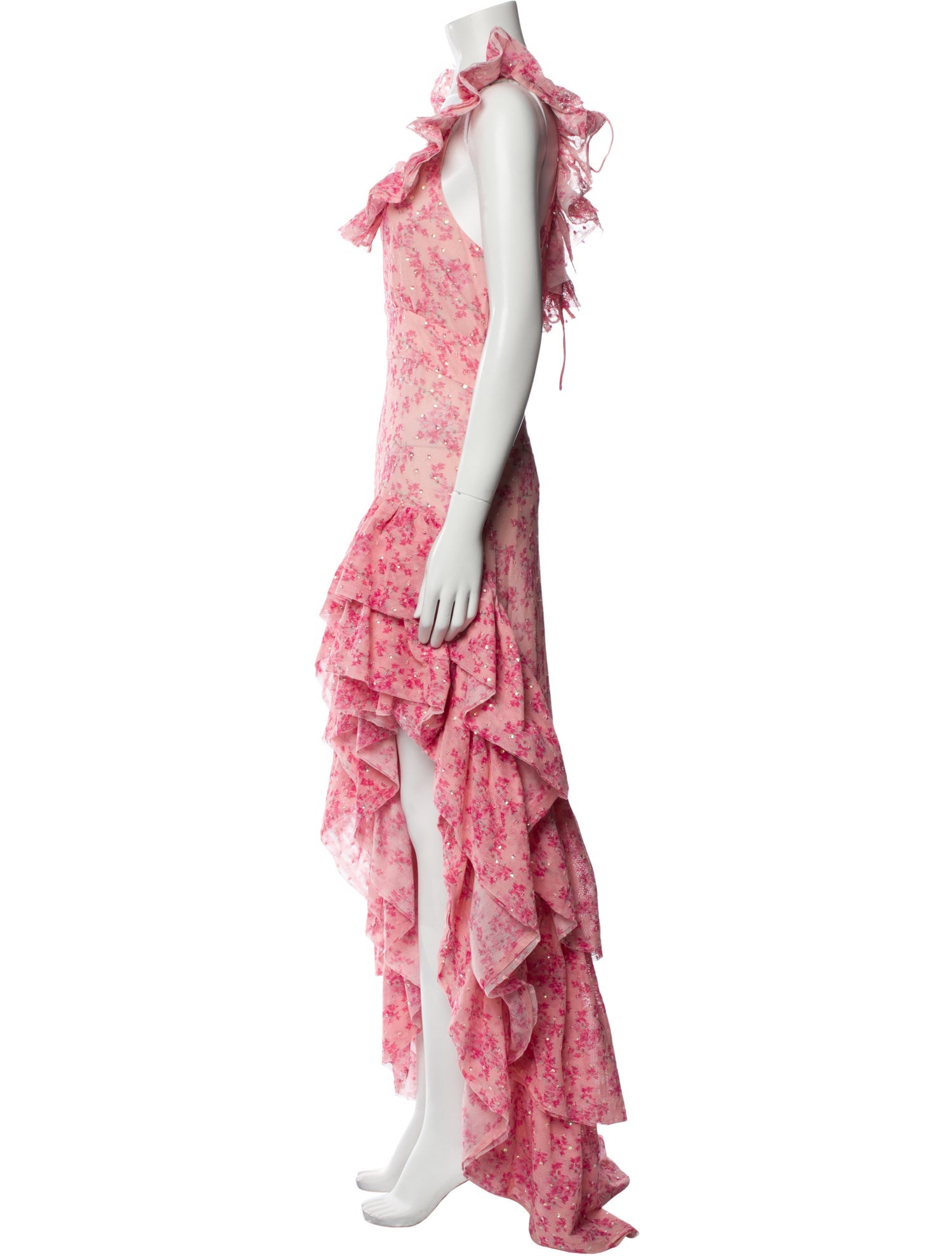 LoveShackFancy Floral Print Long Dress