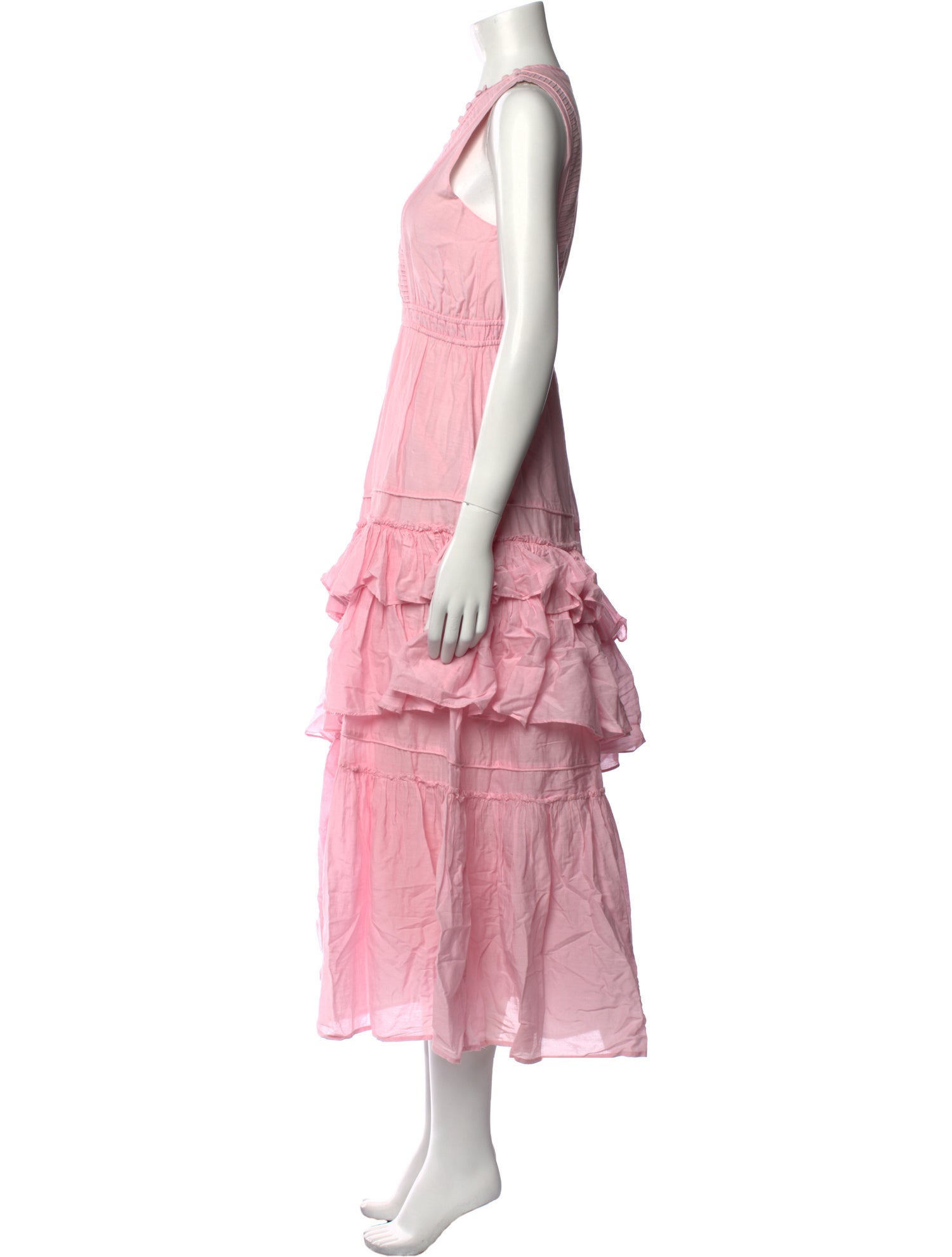 LoveShackFancy V-Neck Long Dress