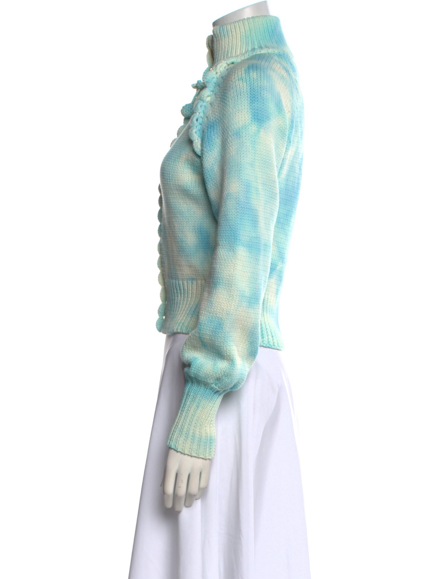 LoveShackFancy Tie-Dye Print Mock Neck Sweater