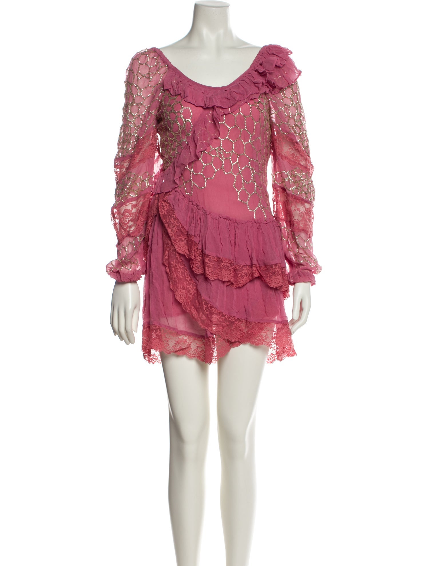 LoveShackFancy Lace Pattern Mini Dress w/ Tags