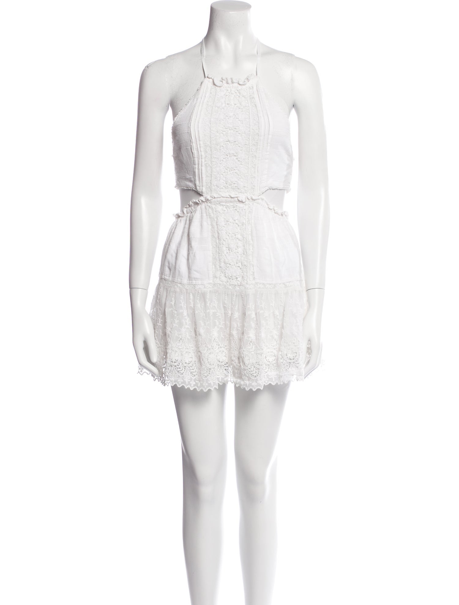 LoveShackFancy Halterneck Mini Dress