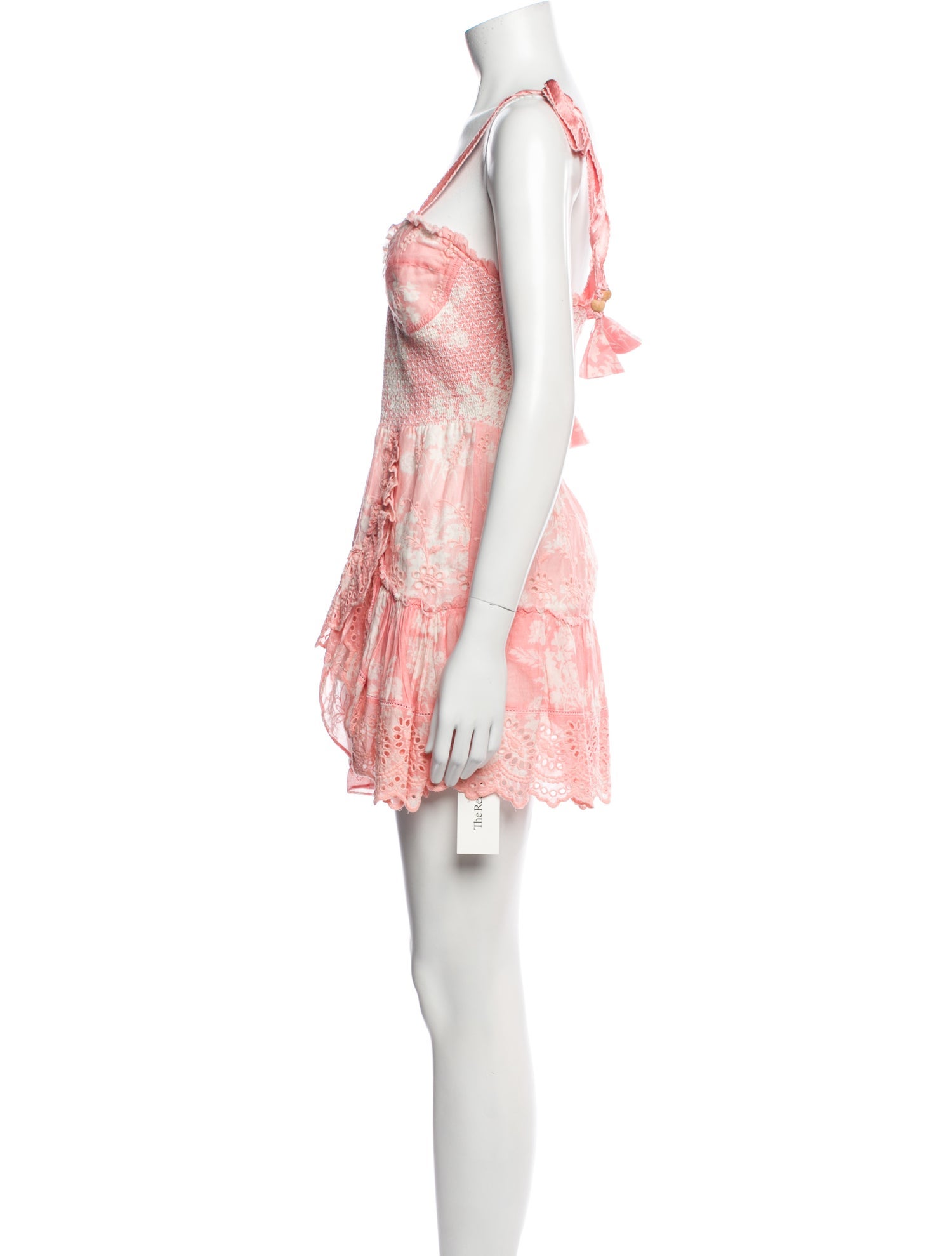 LoveShackFancy Floral Print Mini Dress